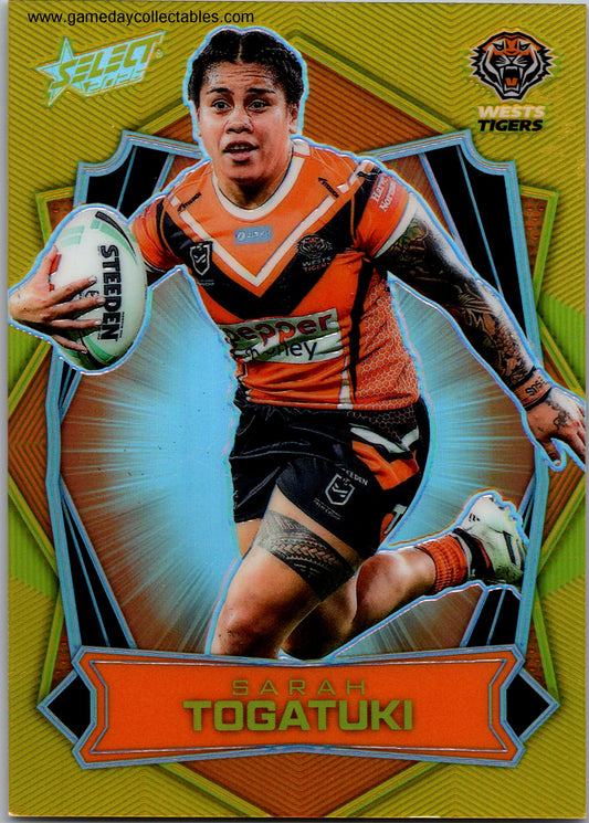 2026 NRL League Heroes Luminous Gold Back - L228 Sarh Togatuki - Wests Tigers