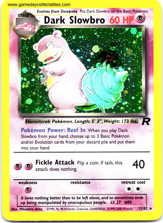 #12 Dark Slowbro - Team Rocket - Holo Rare (Ungraded Near Mint)