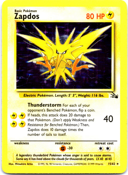 Fossil Holo Rare Complete Set (Ungraded Near Mint) (#1-#15)