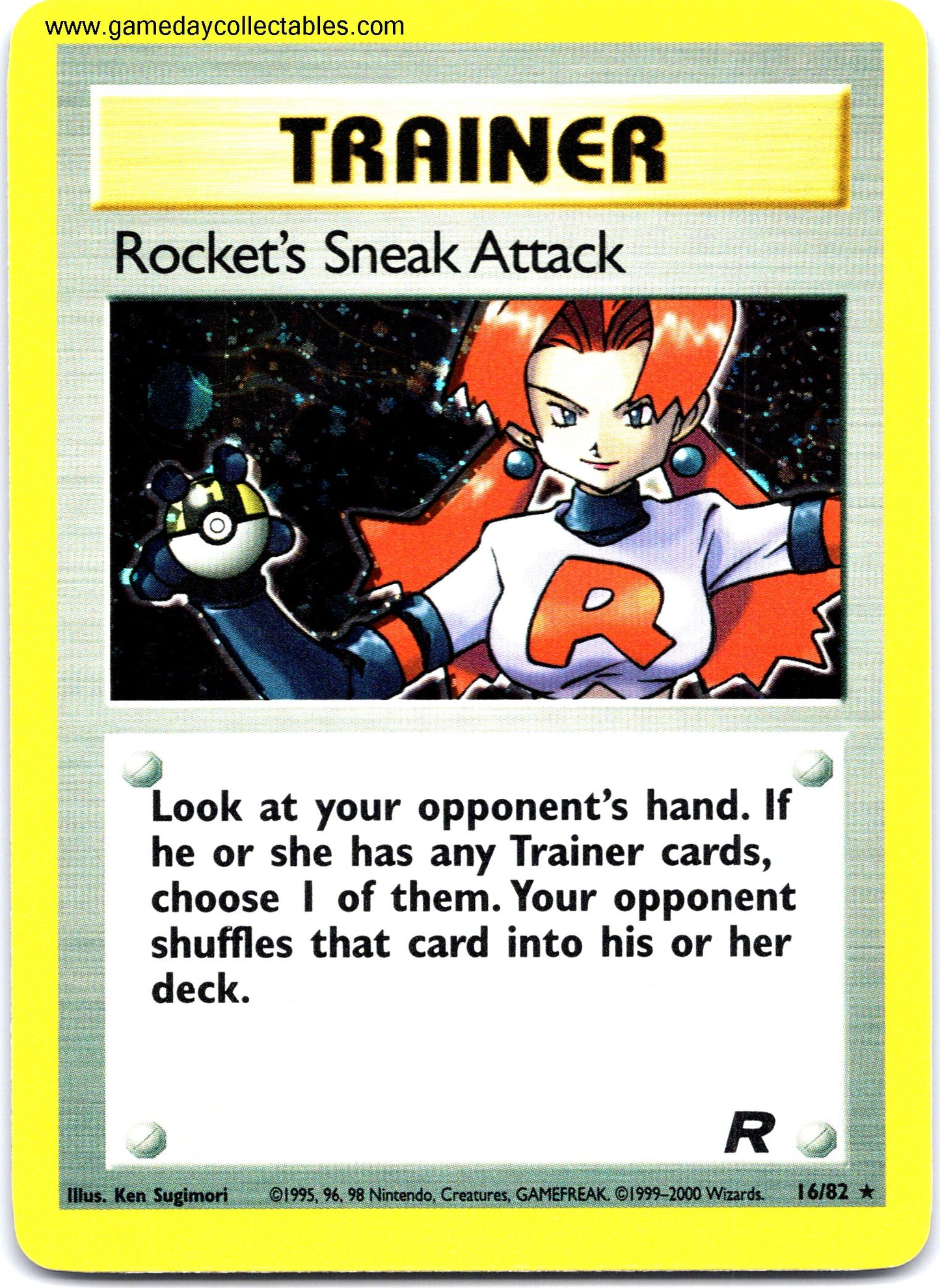 #16 Rocket's Sneak Attack - Team Rocket - Holo Rare (Ungraded Near Mint)