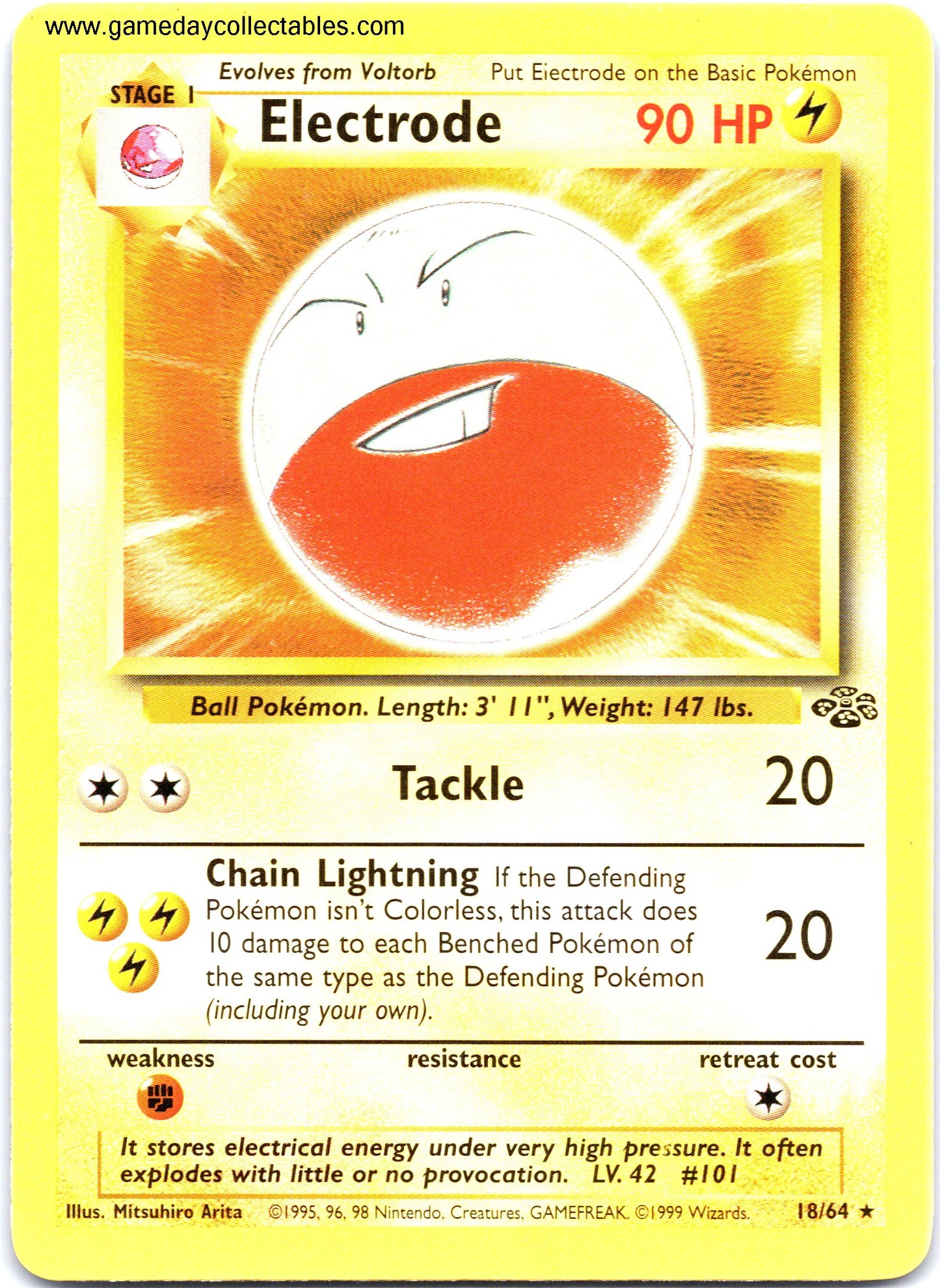 #18 Electrode - Jungle - Non Holo Rare (Ungraded Near Mint)