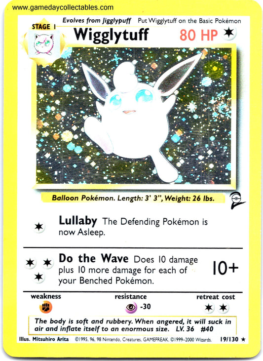 #019 Wigglytuff - Base Set 2 - Holo Rare (Ungraded Near Mint)