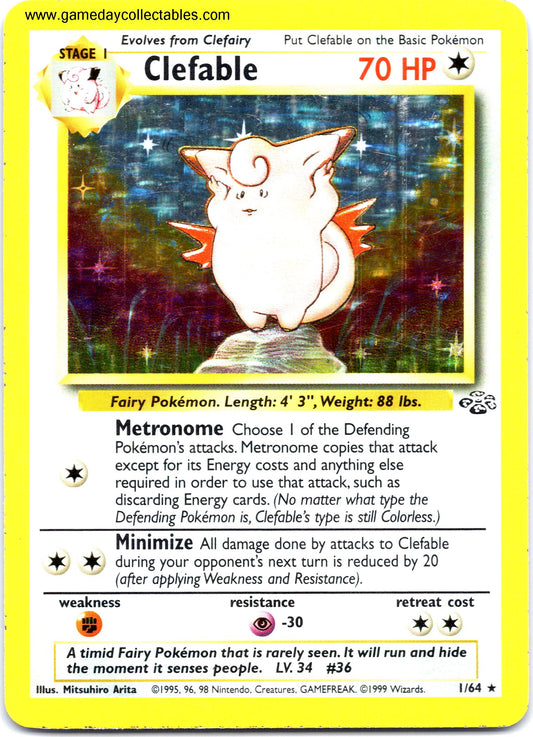 #01 Clefable - Jungle - Holo Rare (Ungraded Near Mint)