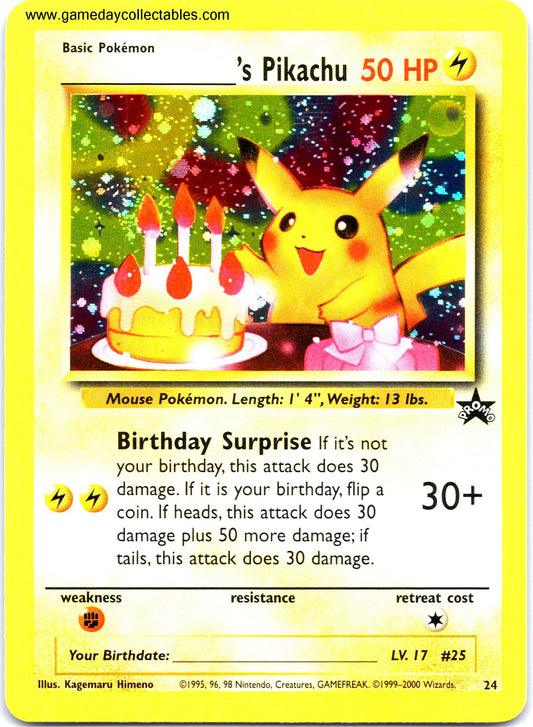 #024 ______'s Pikachu - Black Star Promo (Ungraded Near Mint)