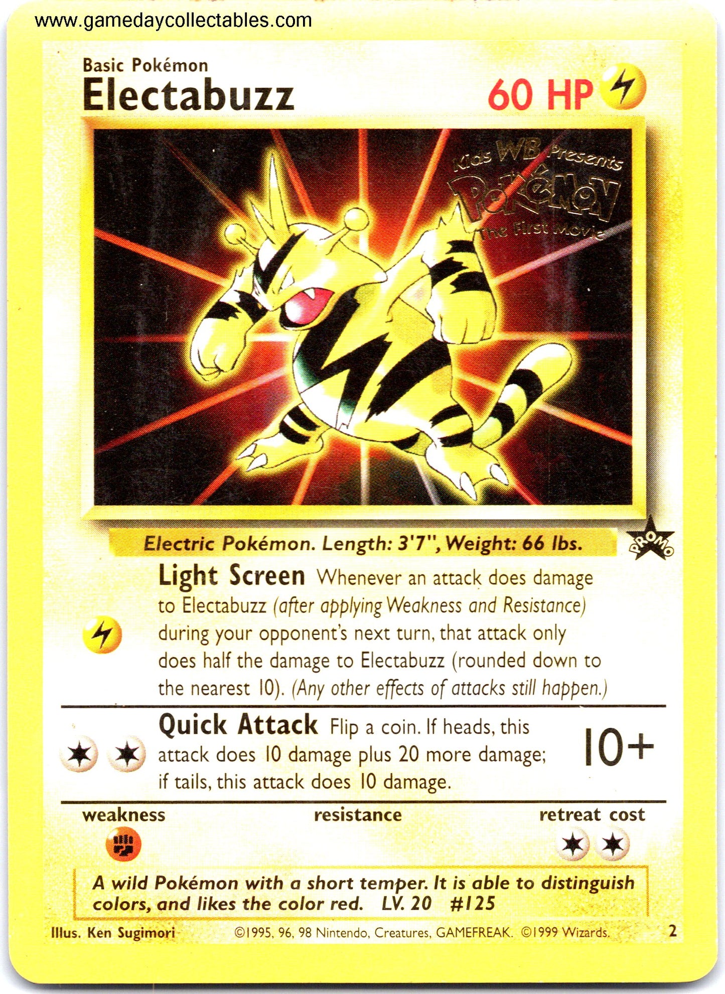 #002 Electabuzz - Black Star Promo (Ungraded Near Mint)