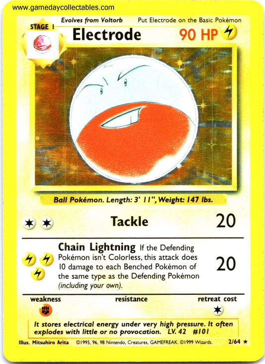 #02 Electrode - Jungle - Holo Rare - No Jungle Symbol (Ungraded Near Mint)