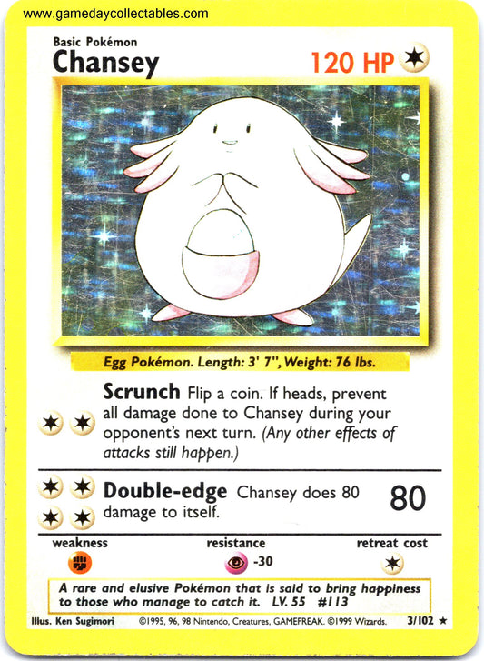 #003 Chansey - Base Set - Holo Rare (Ungraded Near Mint)