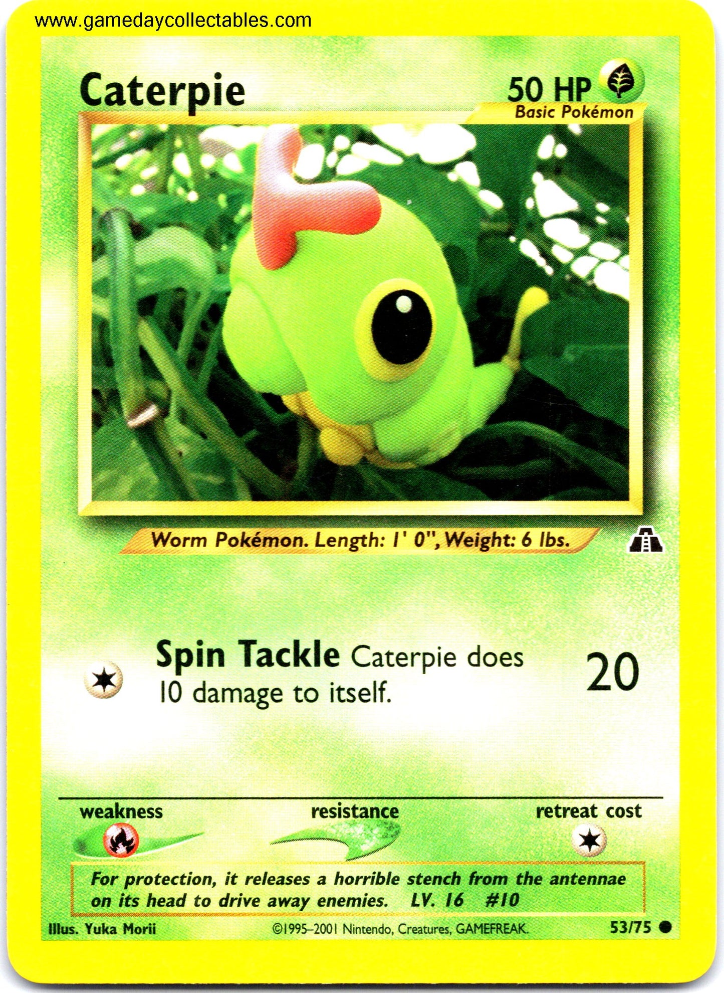#053 Caterpie - Neo Discovery - Common (Ungraded Near Mint)