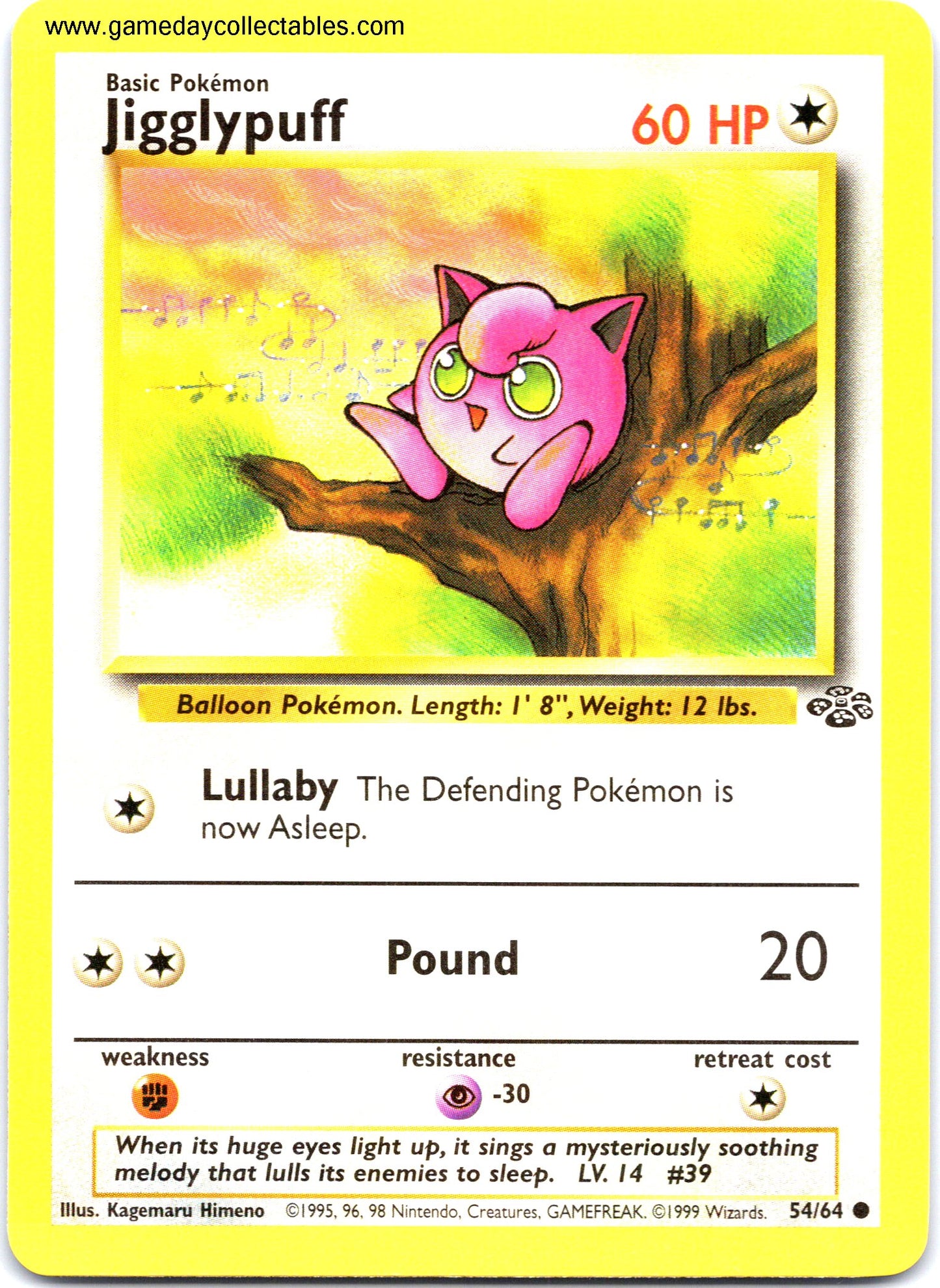 #54 Jigglypuff - Jungle - Common (Ungraded Near Mint)