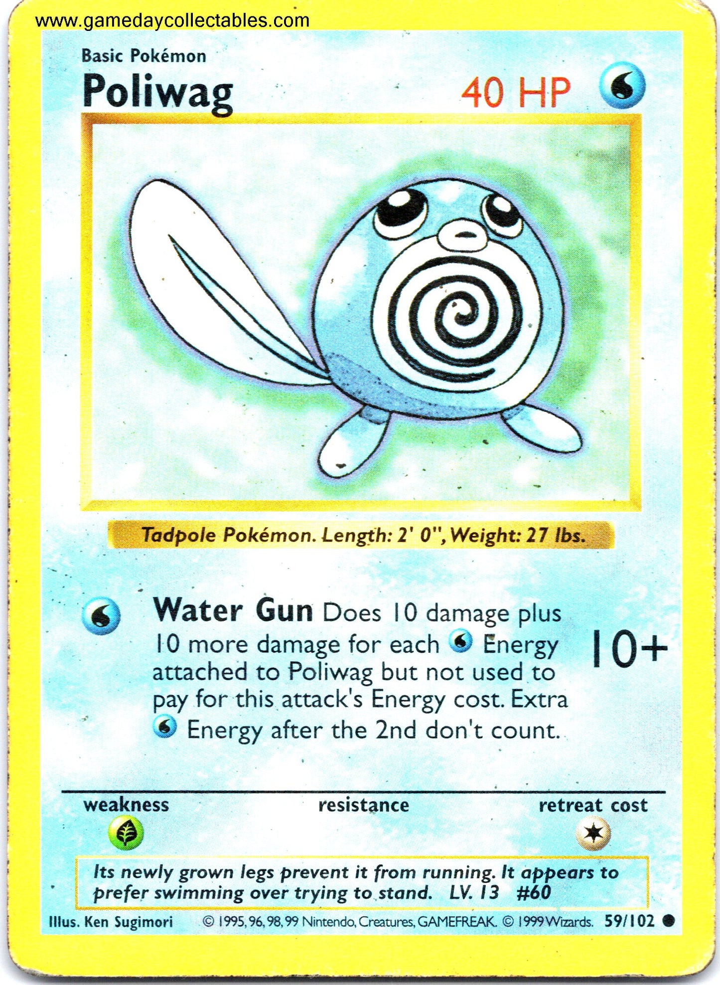 #059 Poliwag - Base Set - Common (Ungraded Near Mint)