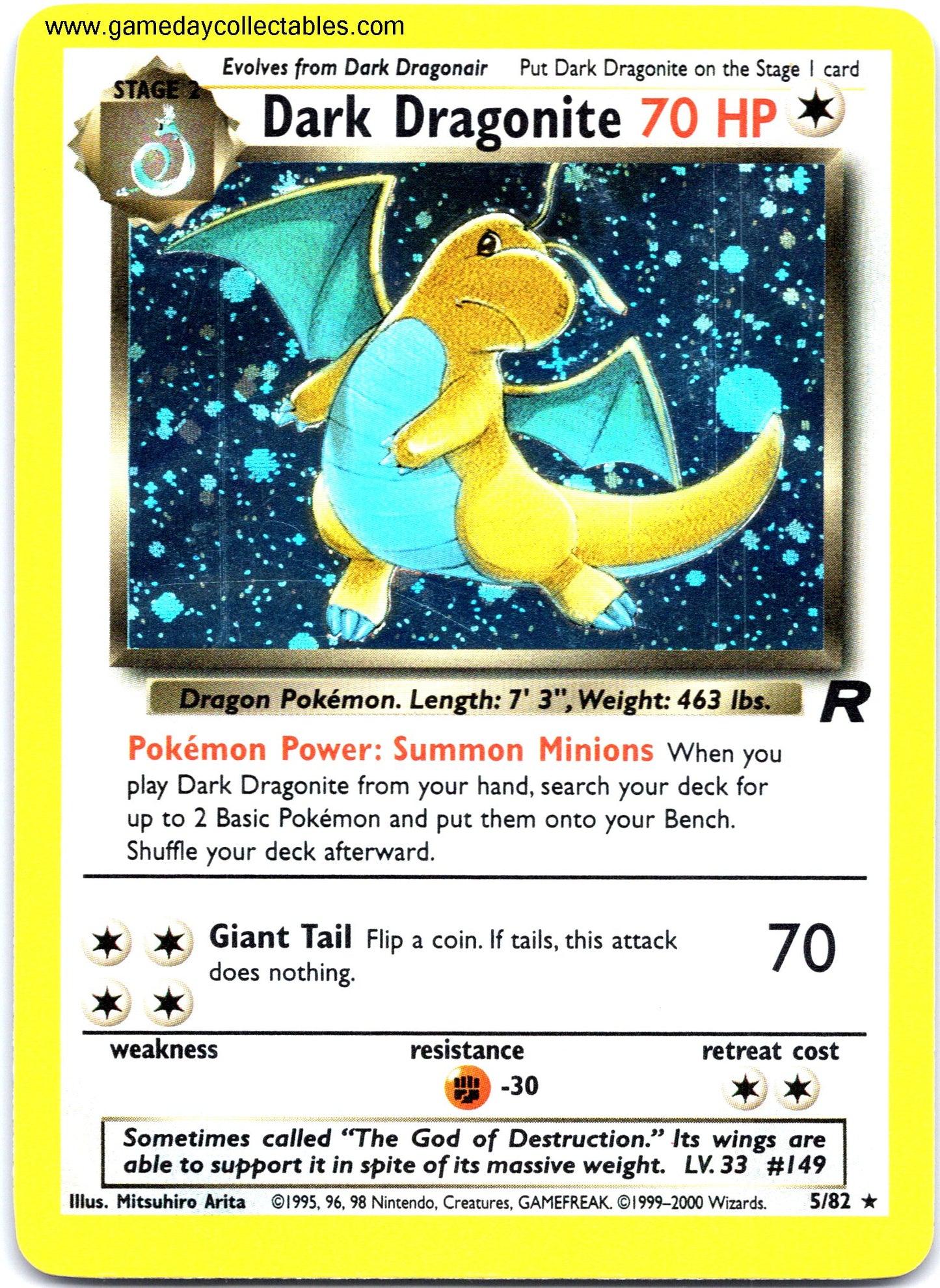 #05 Dark Dragonite - Team Rocket - Holo Rare (Ungraded Near Mint)