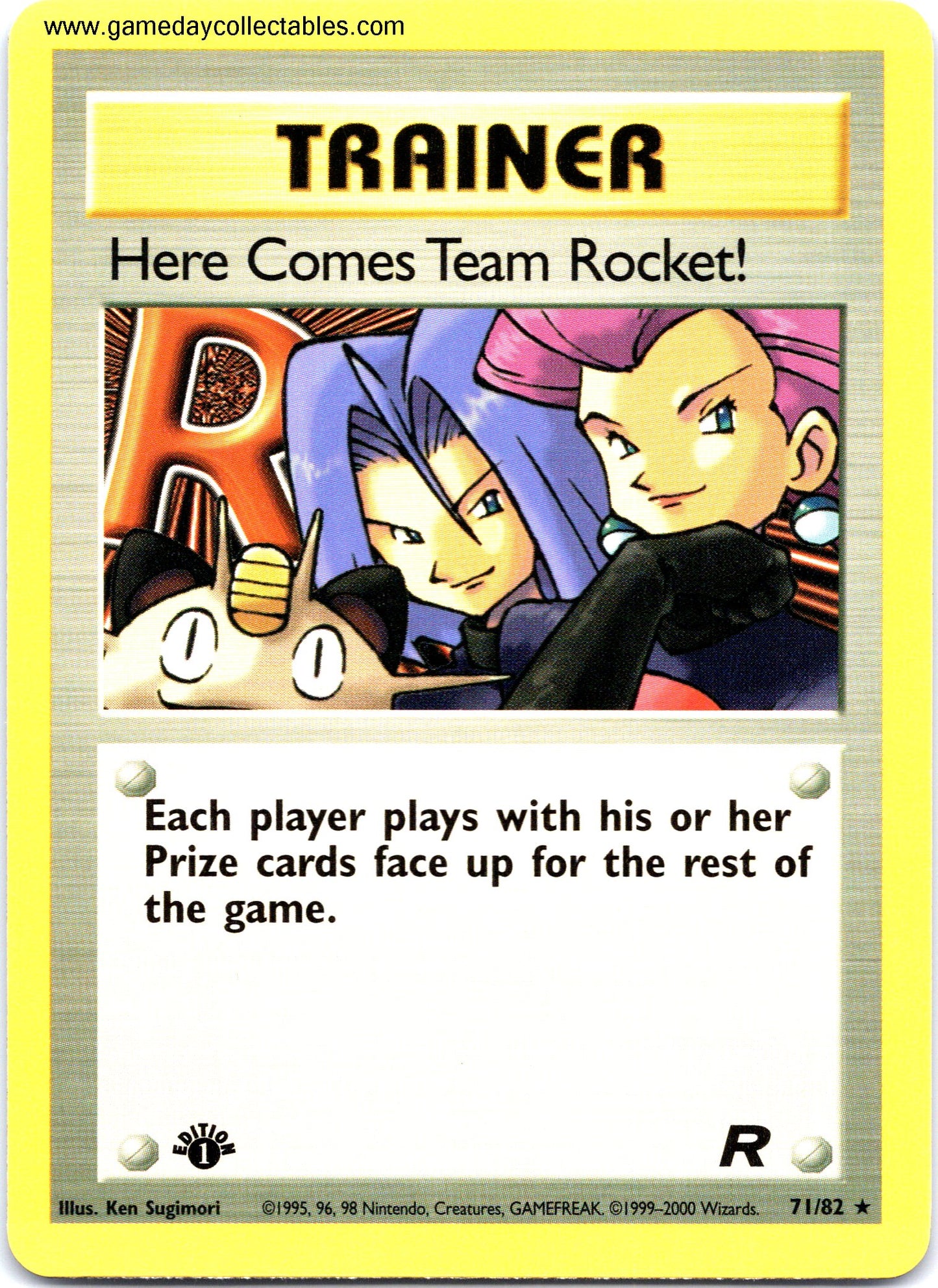 #71 Here Come's Team Rocket! - Team Rocket - 1st Ed Non Holo Rare (Ungraded Near Mint)