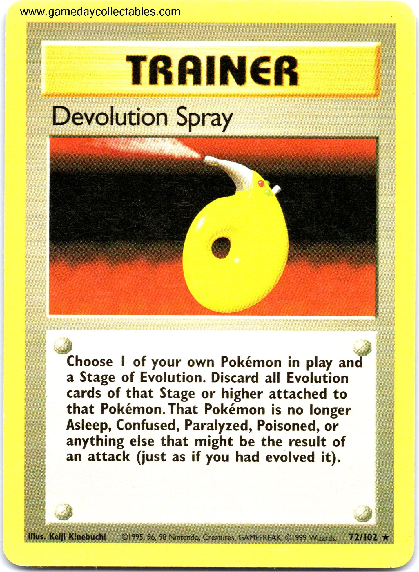 #072 Devolution Spray - Base Set - Non Holo Rare (Ungraded Near Mint)