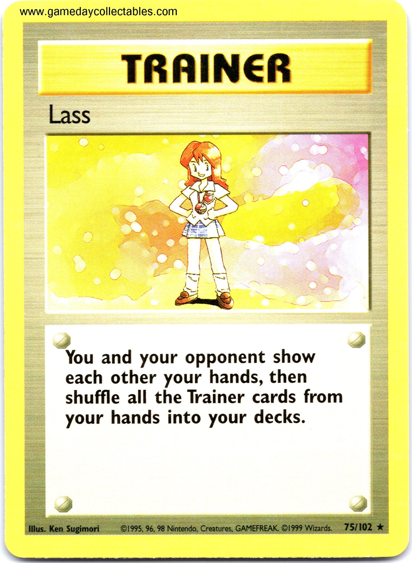 #075 Lass - Base Set - Non Holo Rare (Ungraded Near Mint)