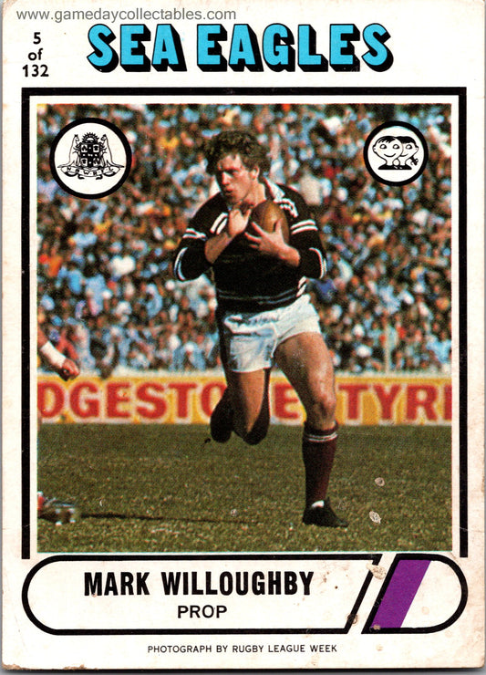 1976 SCANLENS - 004 Mark Willoughby - Manly Warringah Sea Eagles