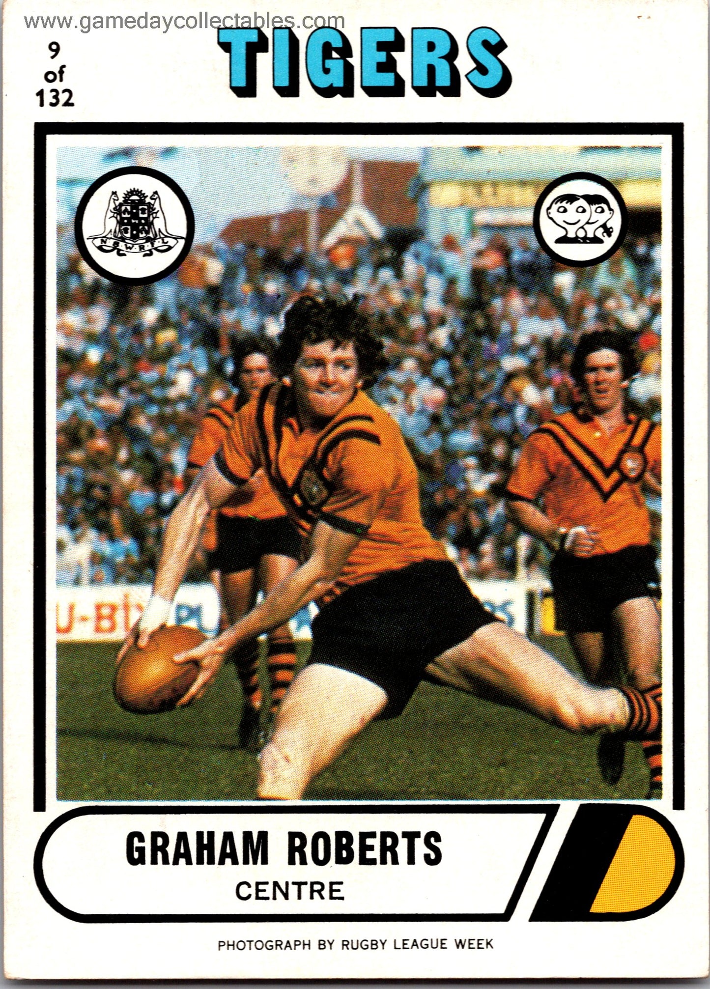 1976 SCANLENS - 009 Graham Roberts - Balmain Tigers