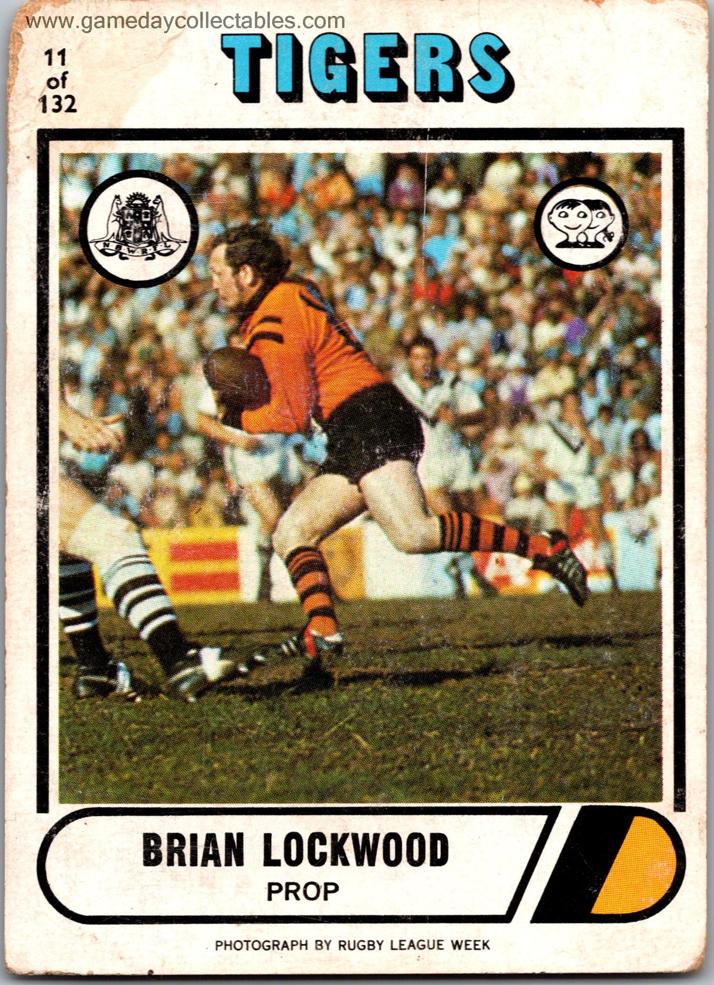 1976 SCANLENS - 011 Brian Lockwood - Balmain Tigers