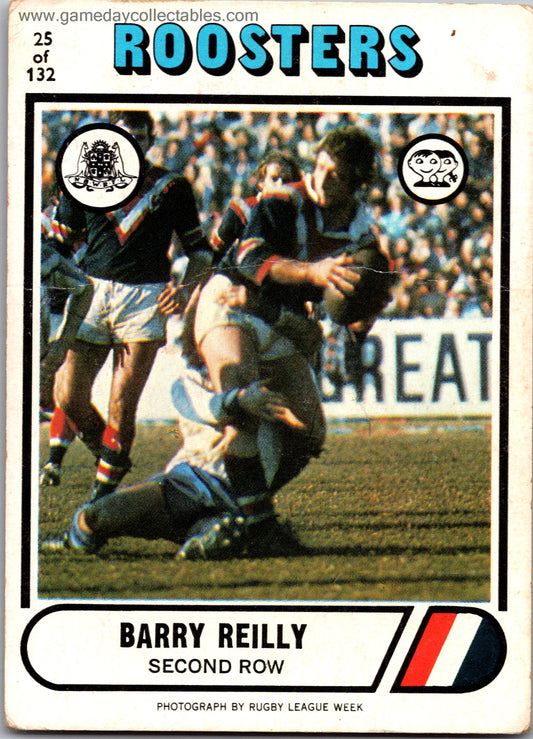 1976 SCANLENS - 025 Barry Reilly - Eastern Suburbs Roosters