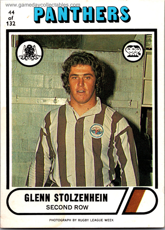 1976 SCANLENS - 044 Glenn Stolzenhein - Penrith Panthers