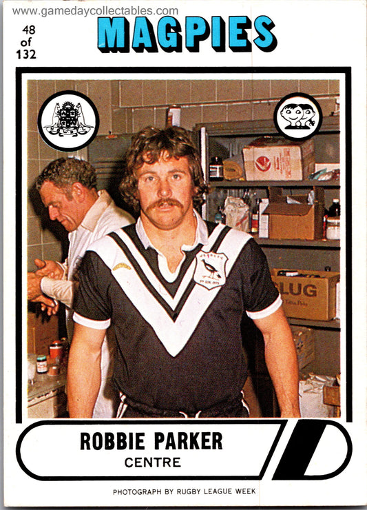 1976 SCANLENS - 048 Robbie Parker - Western Suburbs Magpies