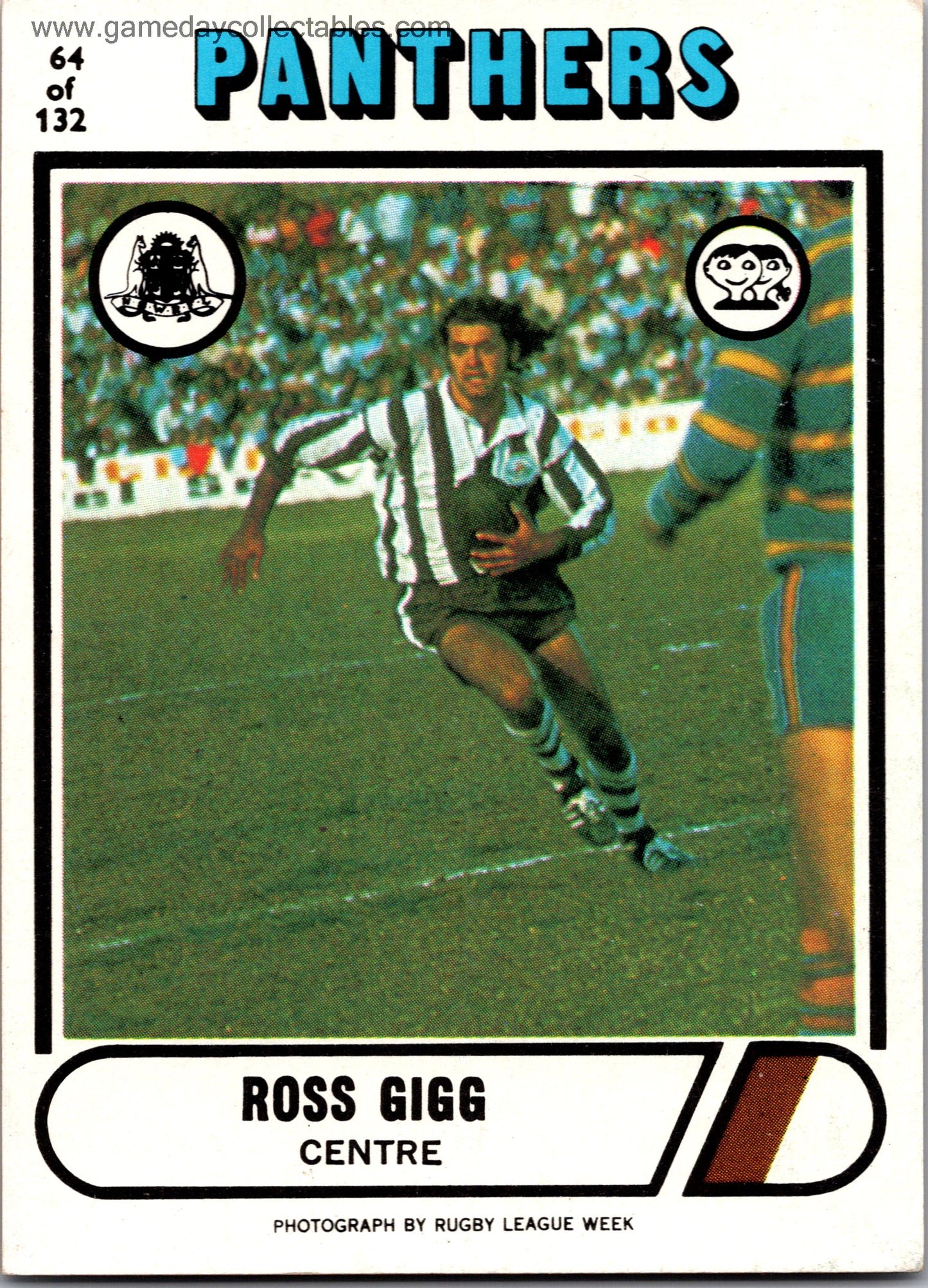 1976 SCANLENS - 064 Ross Gigg - Penrith Panthers