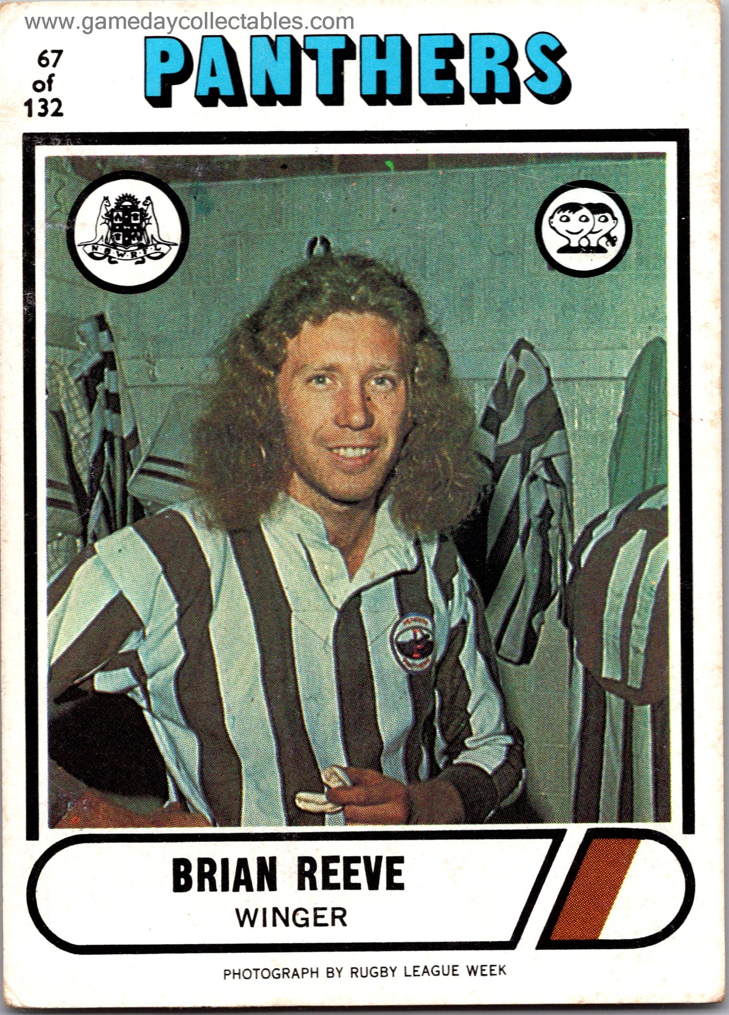 1976 SCANLENS - 067 Brian Reeve - Penrith Panthers