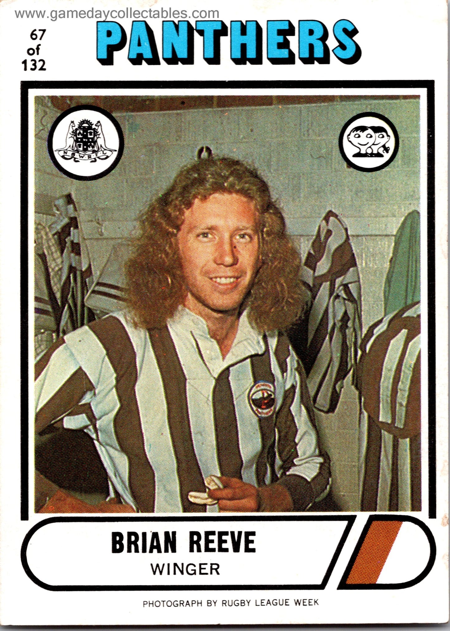 1976 SCANLENS - 067 Brian Reeve - Penrith Panthers
