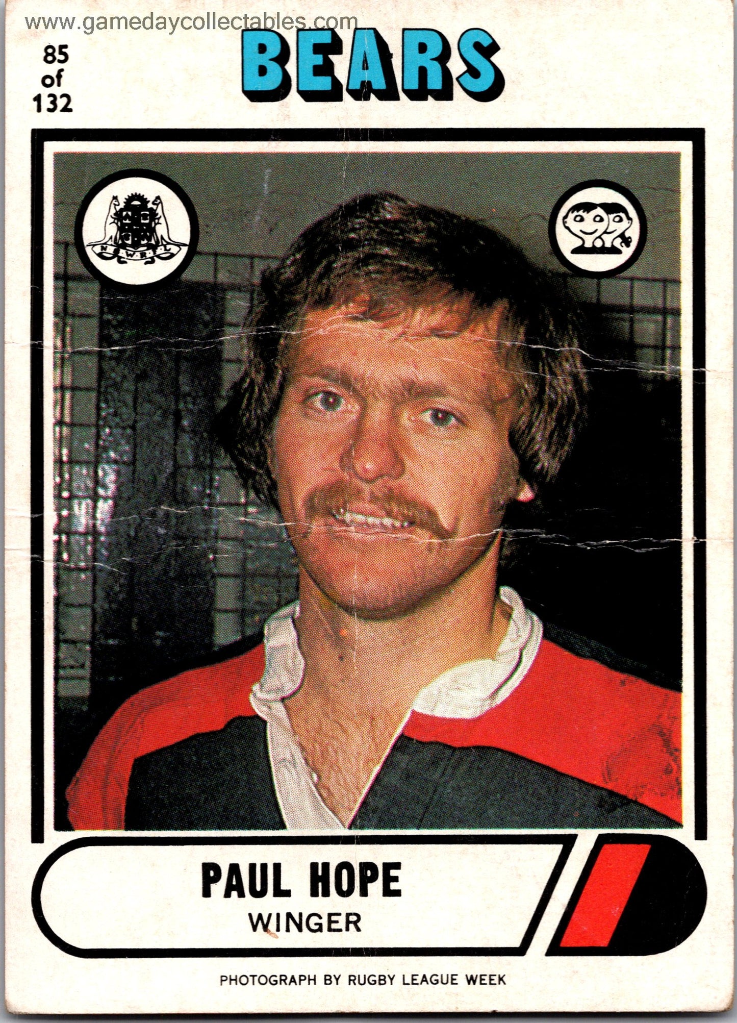 1976 SCANLENS - 085 Paul Hope - North Sydney Bears