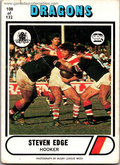1976 SCANLENS - 098 Barry Beath - St George Dragons