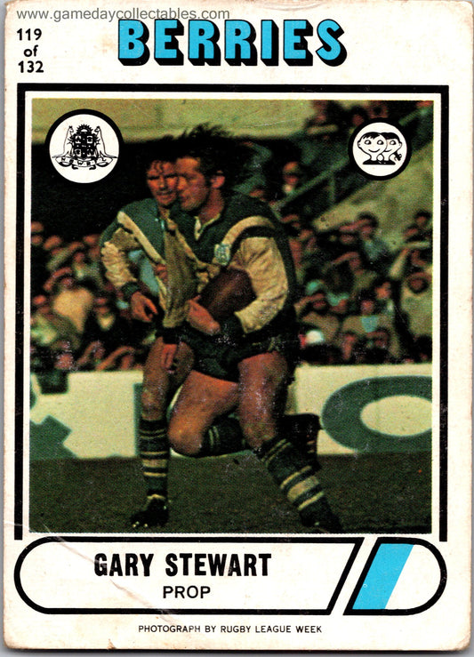 1976 SCANLENS - 119 Gary Stewart - Canterbury