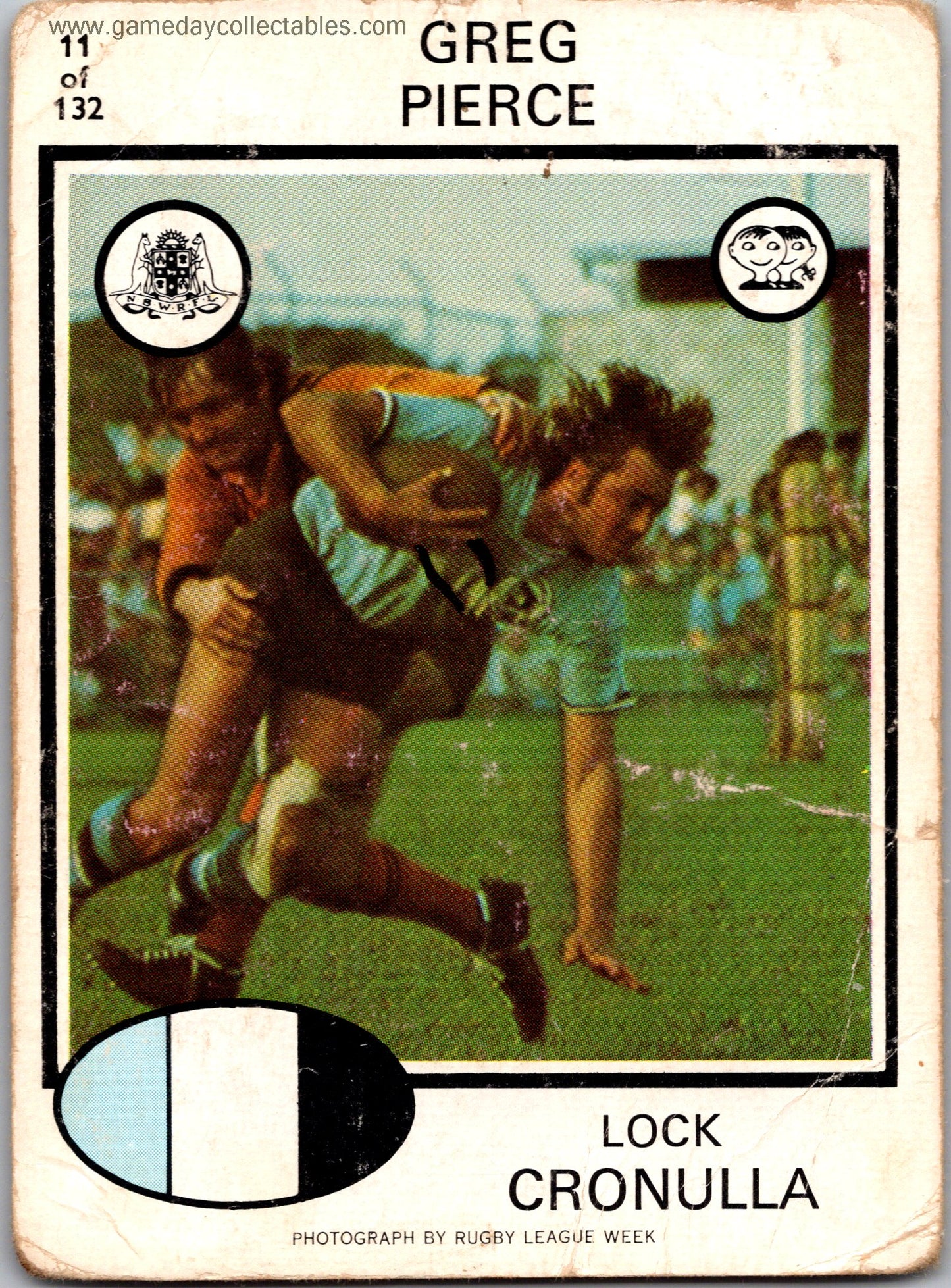 1975 SCANLENS - 011 Greg Pierce - Cronulla Sharks