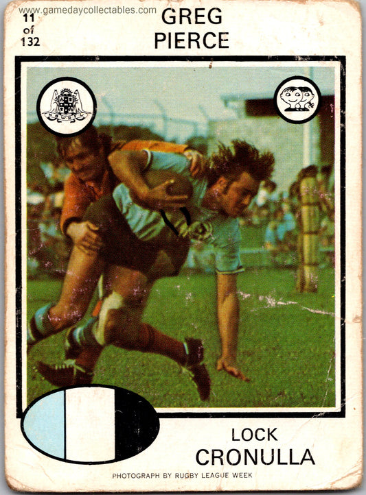 1975 SCANLENS - 011 Greg Pierce - Cronulla Sharks