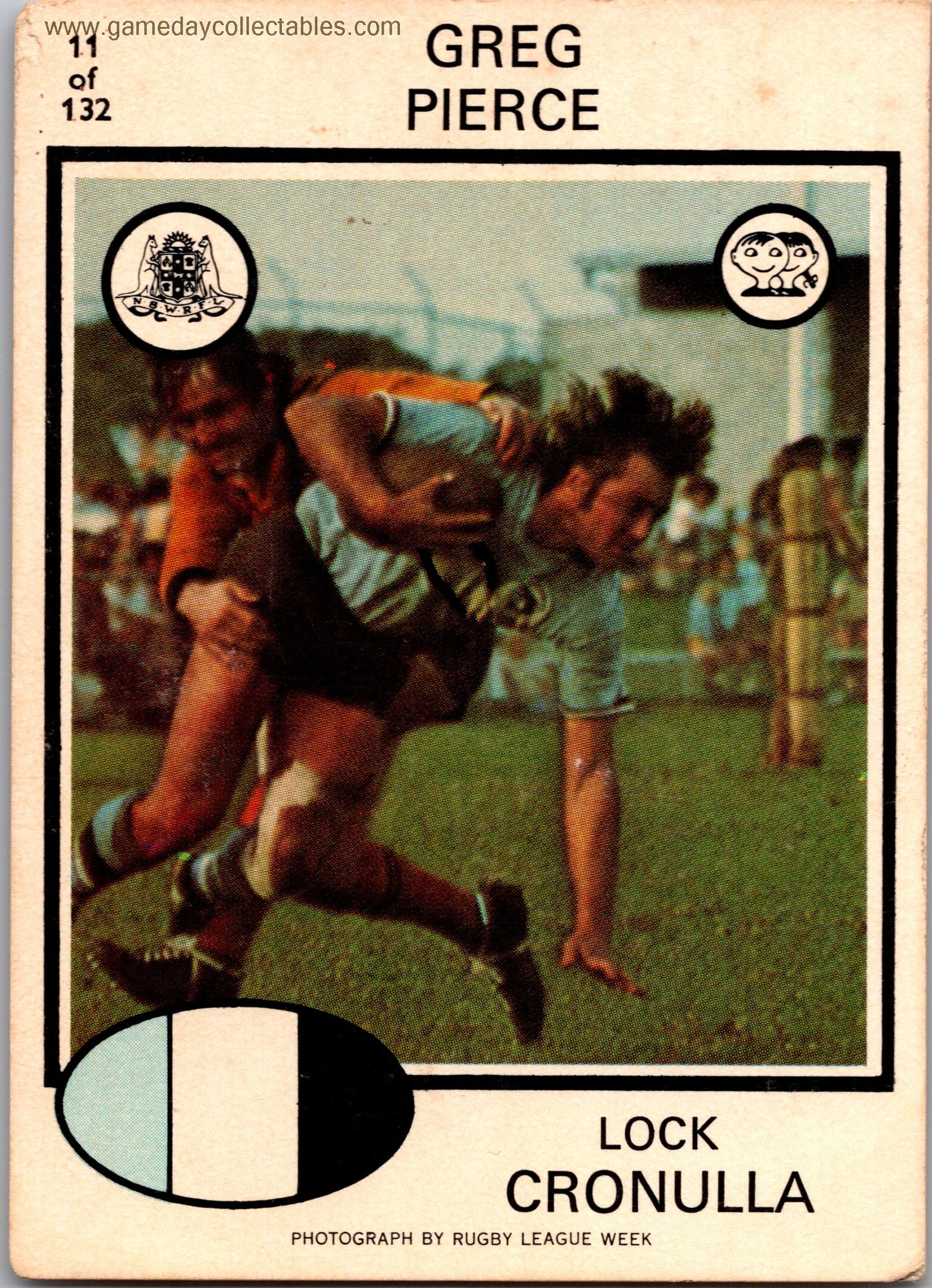 1975 SCANLENS - 011 Greg Pierce - Cronulla Sharks