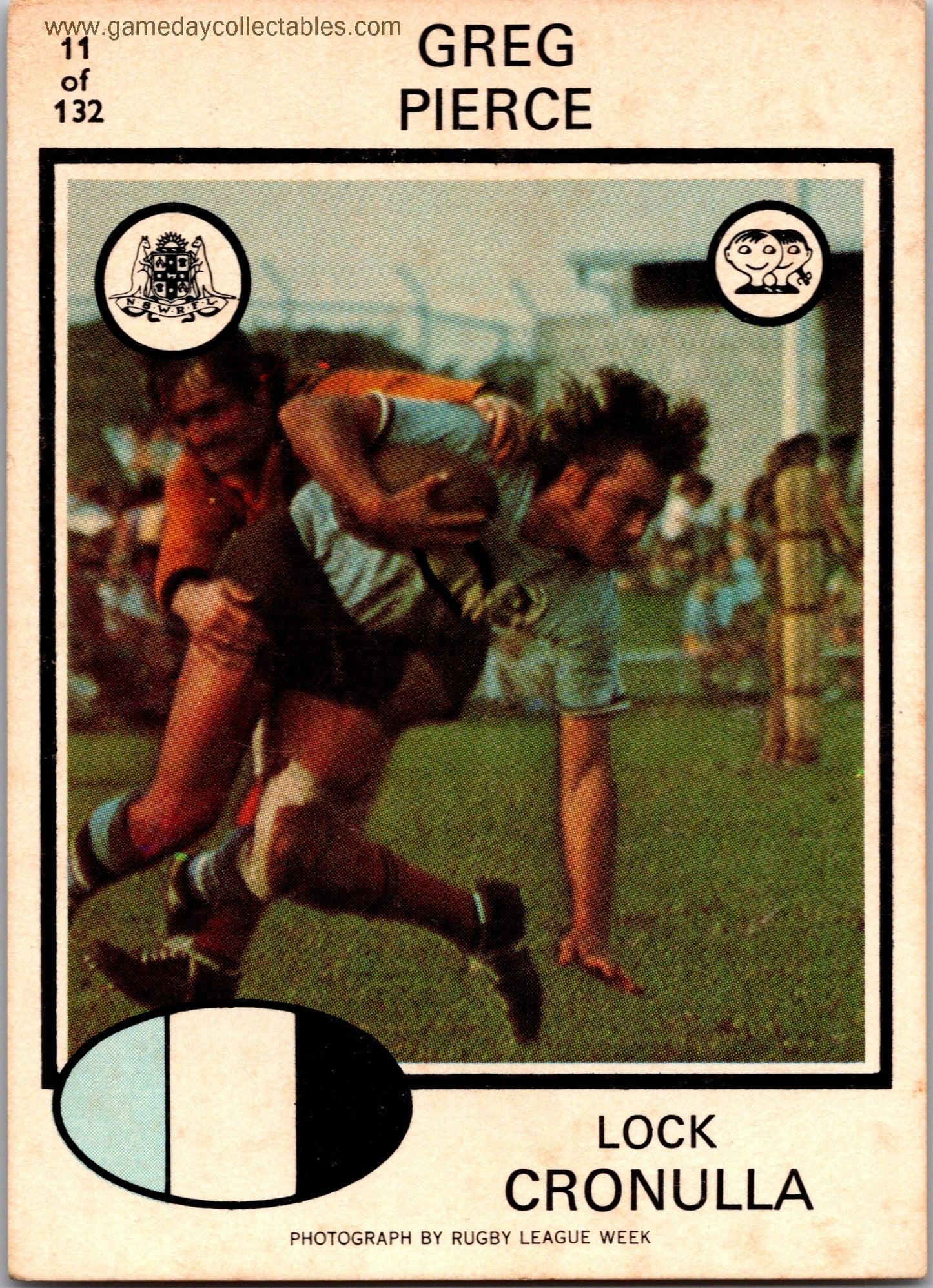 1975 SCANLENS - 011 Greg Pierce - Cronulla Sharks