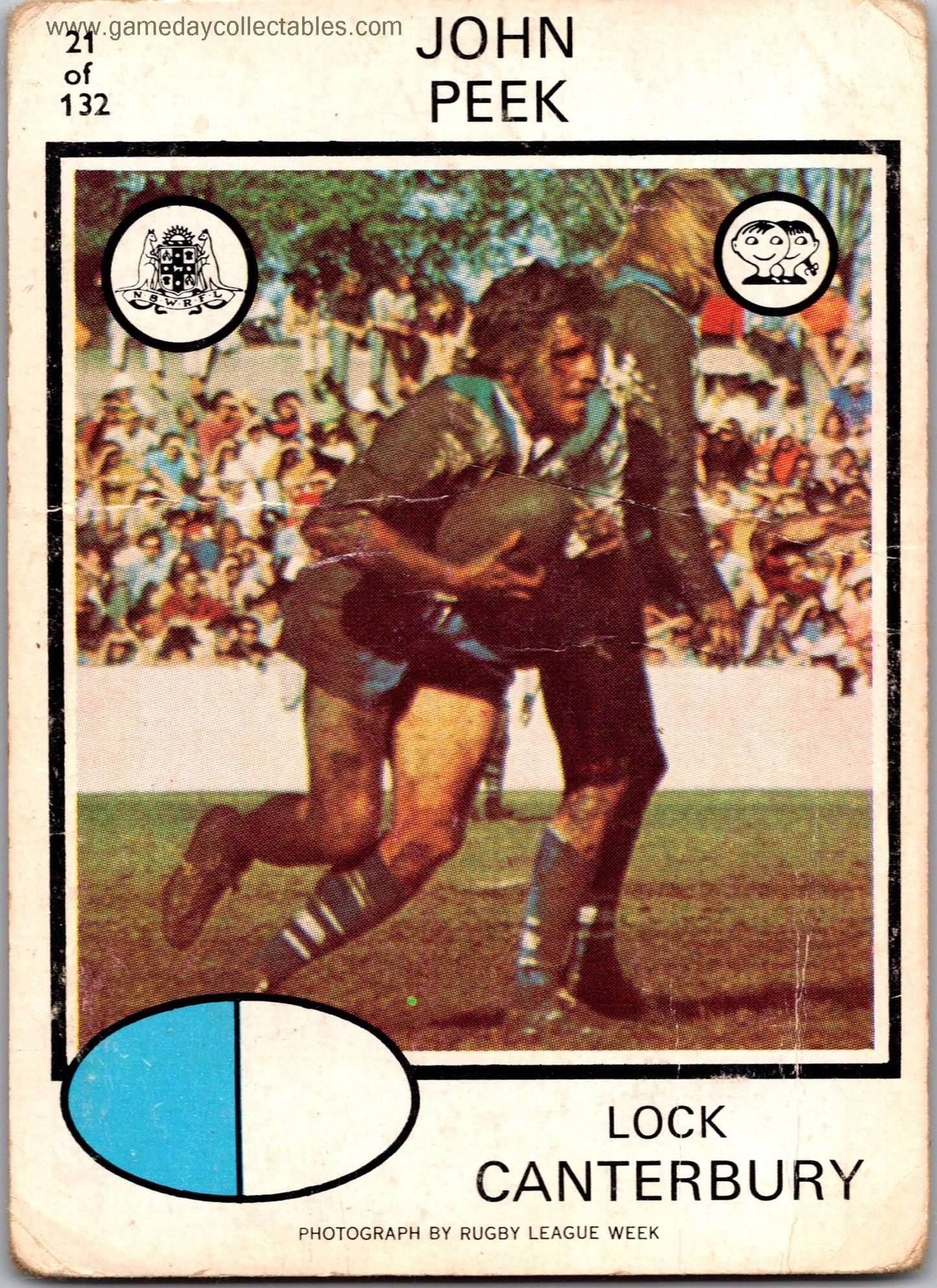 1975 SCANLENS - 021 John Peek - Canterbury
