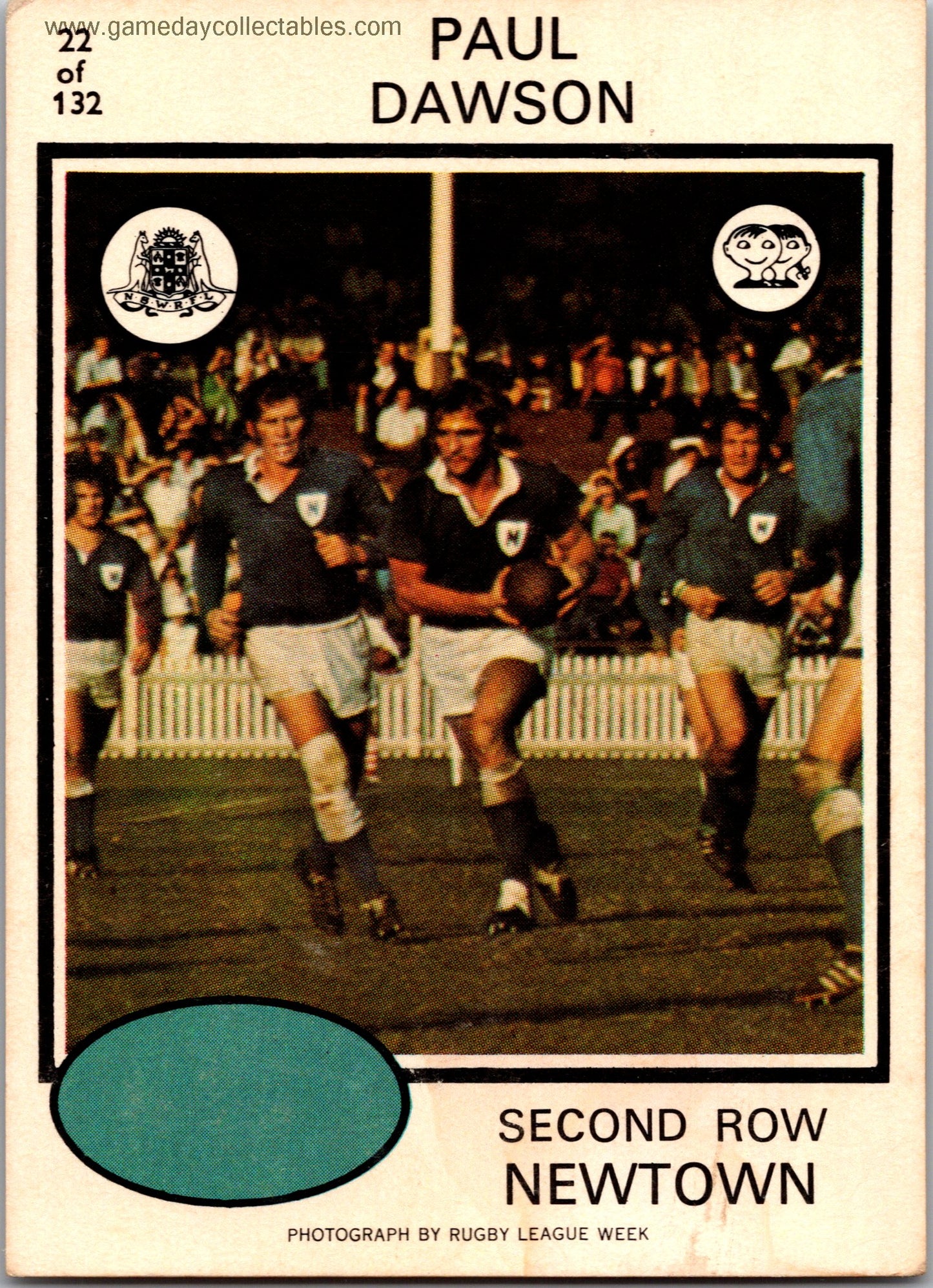 1975 SCANLENS - 022 Paul Dawson - Newtown Jets