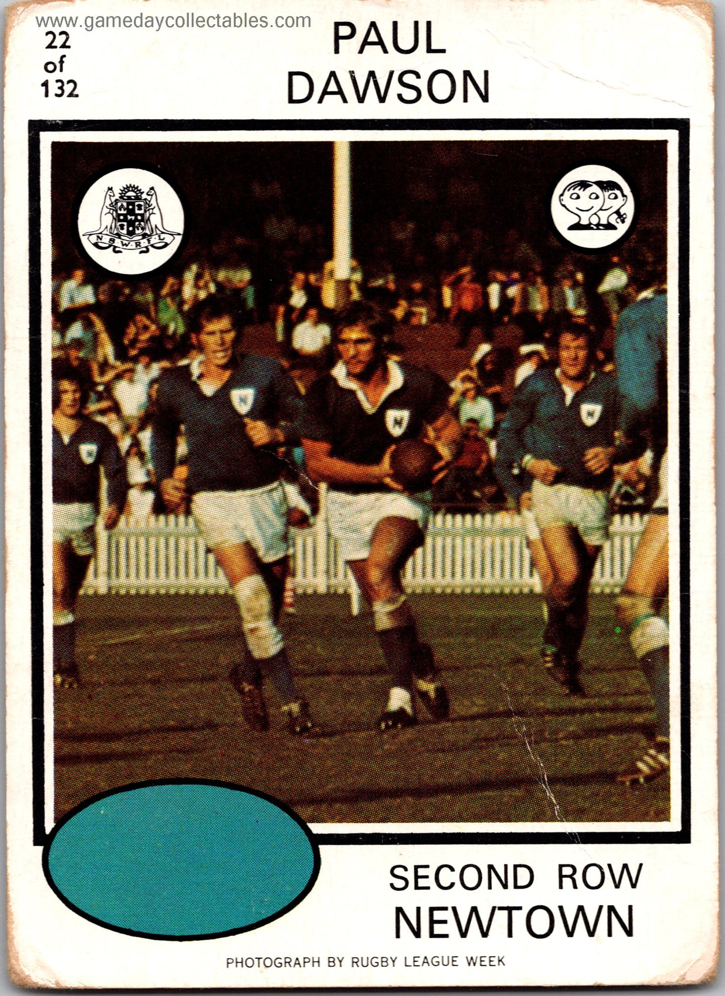 1975 SCANLENS - 022 Paul Dawson - Newtown Jets