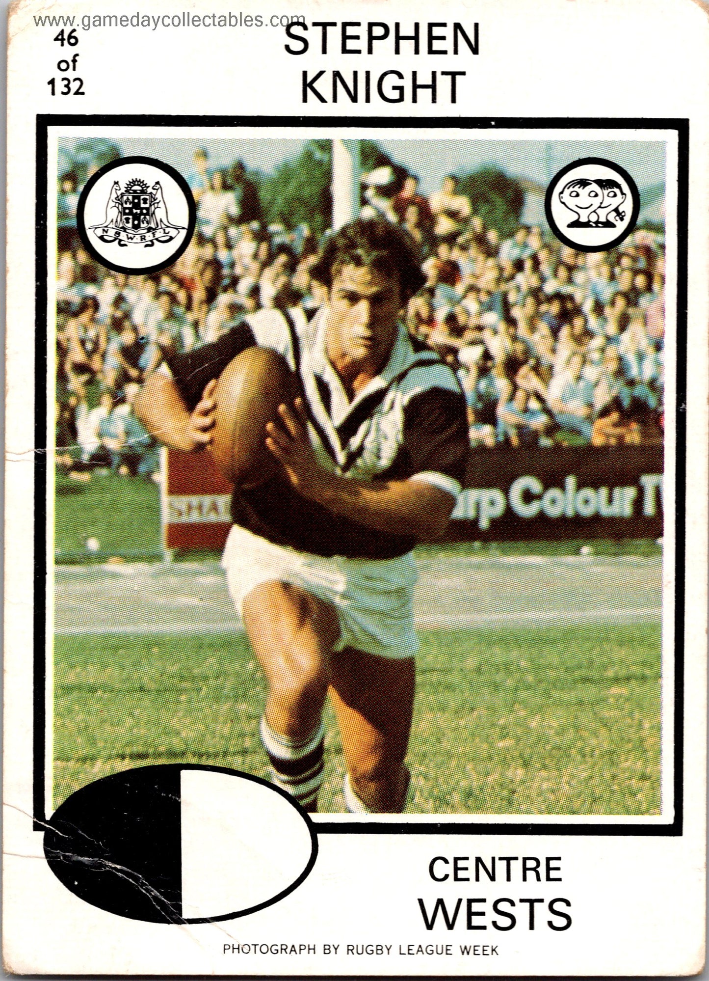 1975 SCANLENS - 046 Stephen Knight - Western Suburbs Magpies