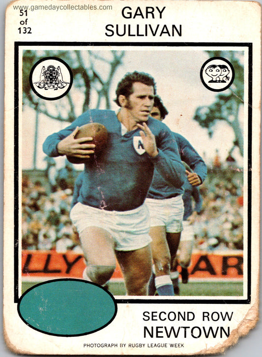 1975 SCANLENS - 051 Gary Sullivan - Newtown Jets