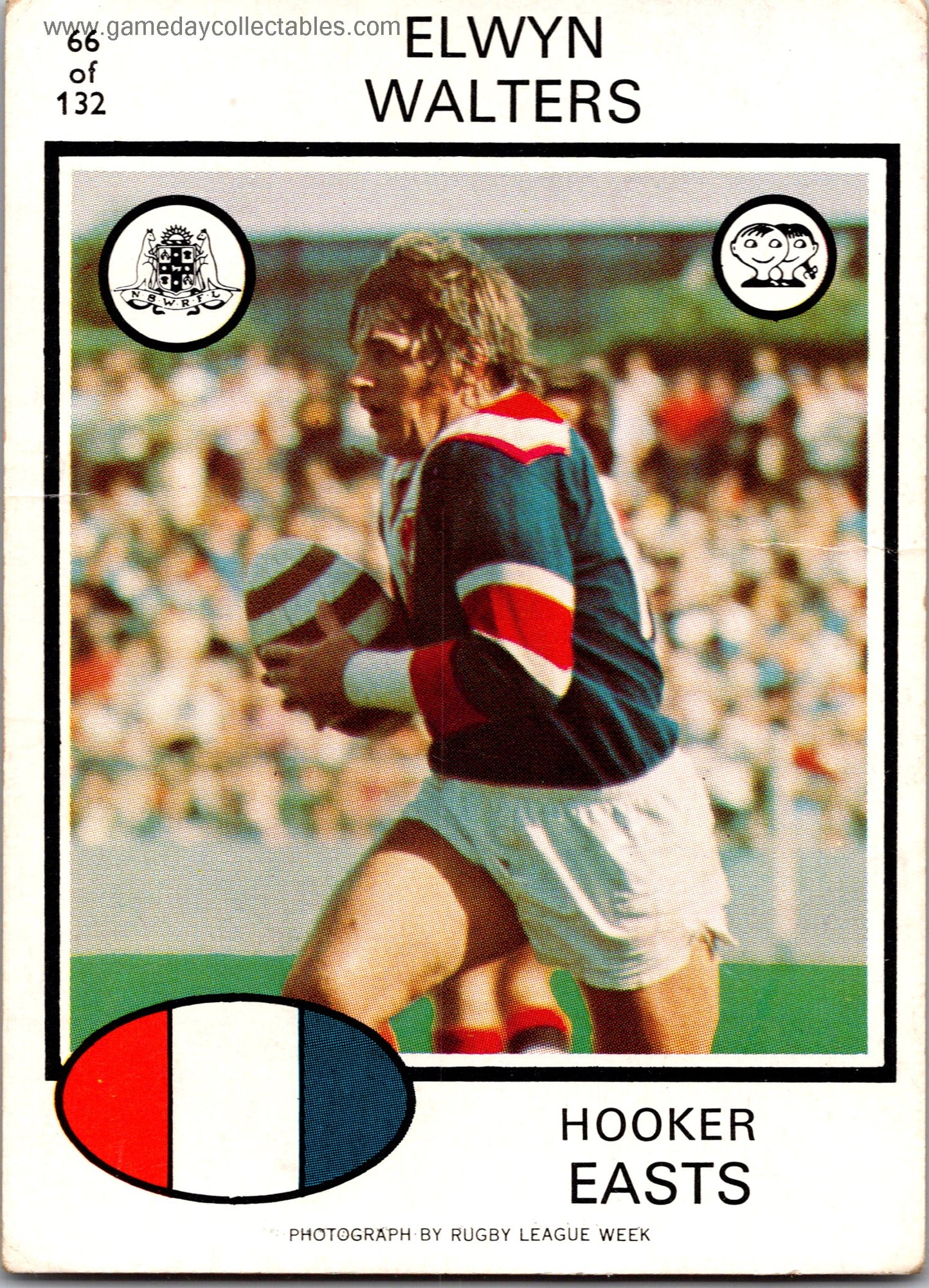 1975 SCANLENS - 066 Elwyn Walters - Eastern Suburbs Roosters
