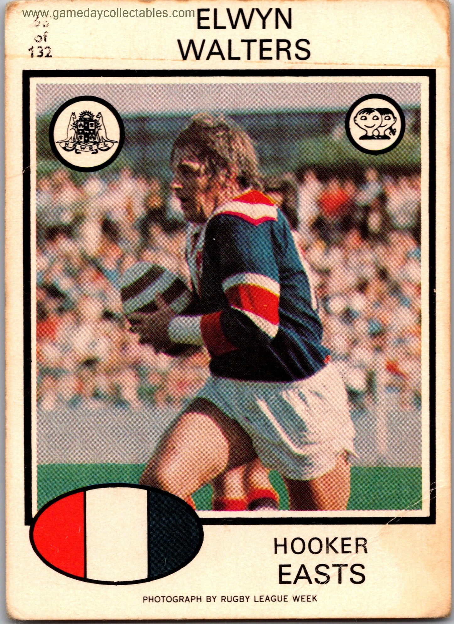 1975 SCANLENS - 066 Elwyn Walters - Eastern Suburbs Roosters