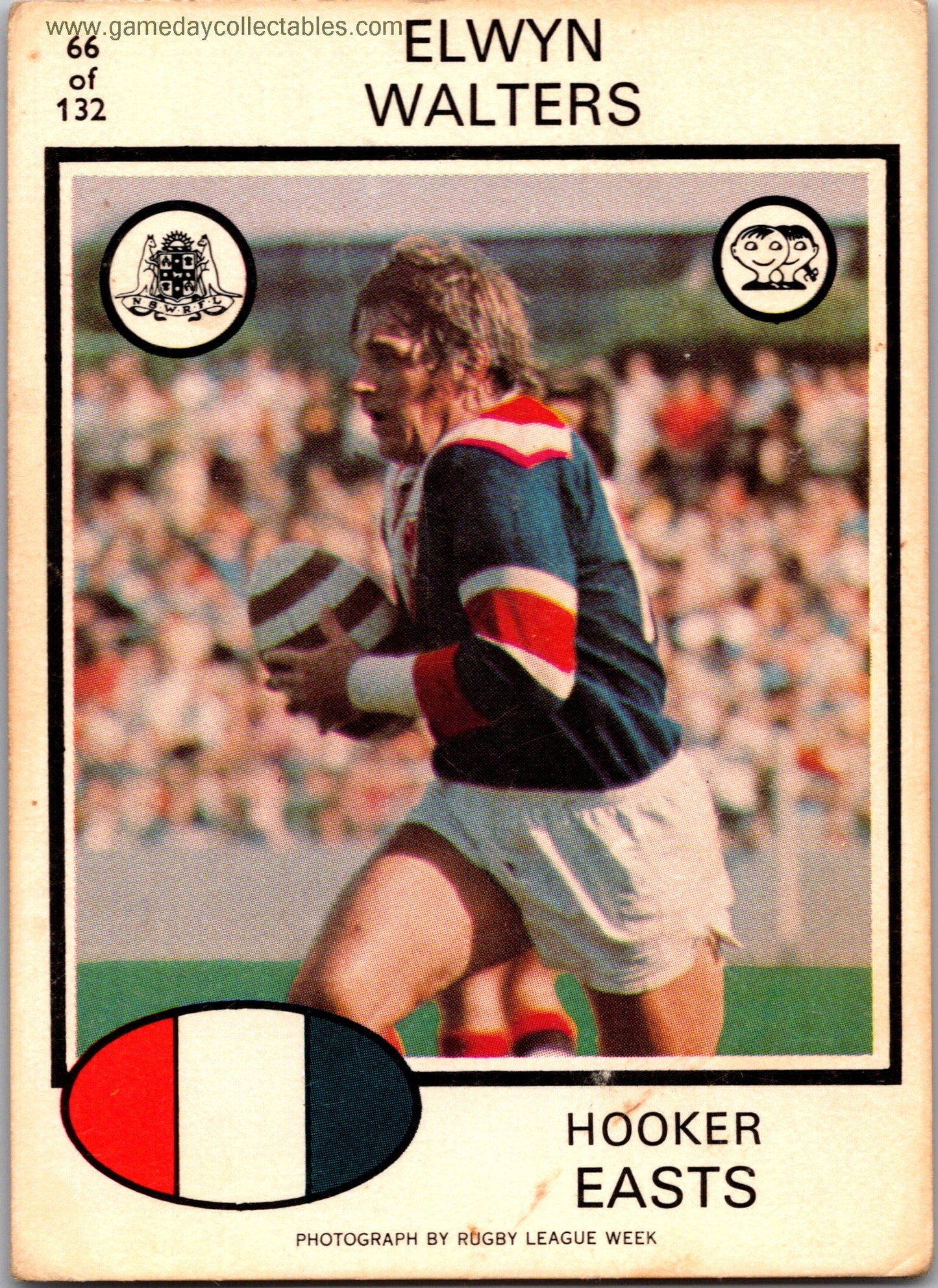 1975 SCANLENS - 066 Elwyn Walters - Eastern Suburbs Roosters