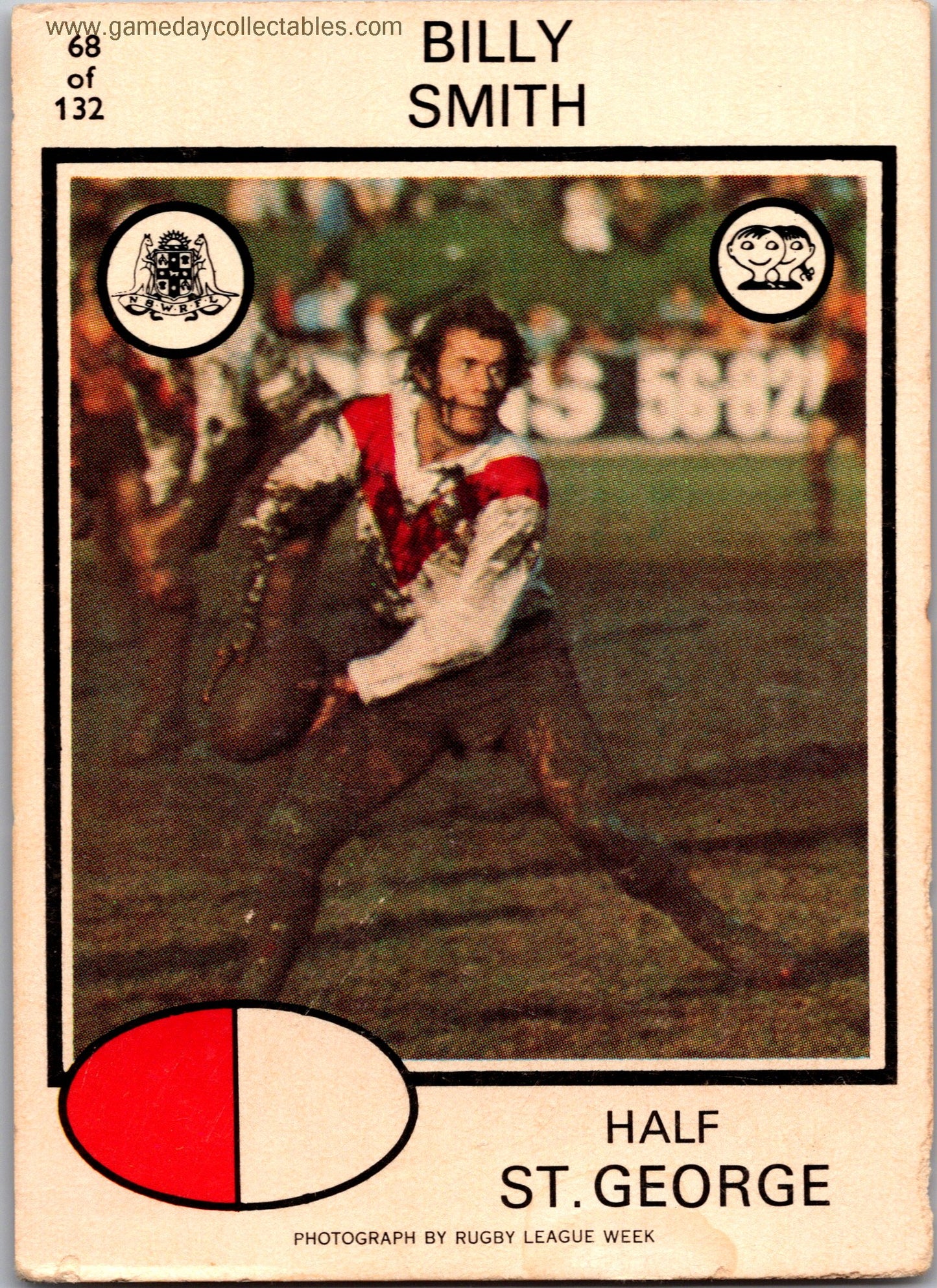1975 SCANLENS - 068 Billy Smith - St Geogre Dragons