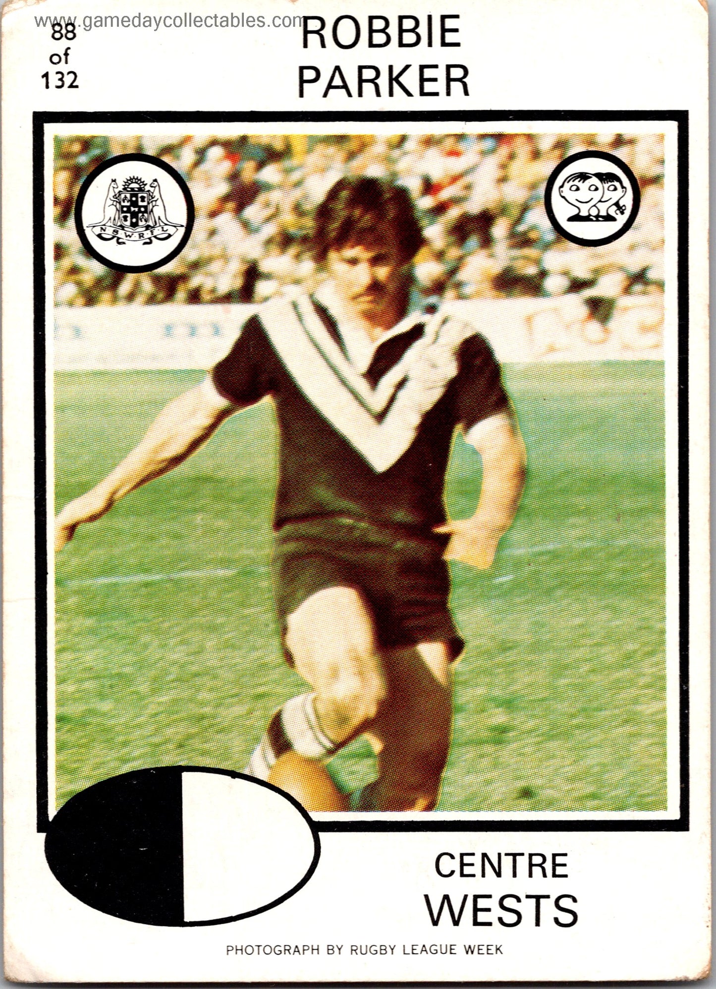 1975 SCANLENS - 088 Robbie Parker - Western Suburbs Magpies