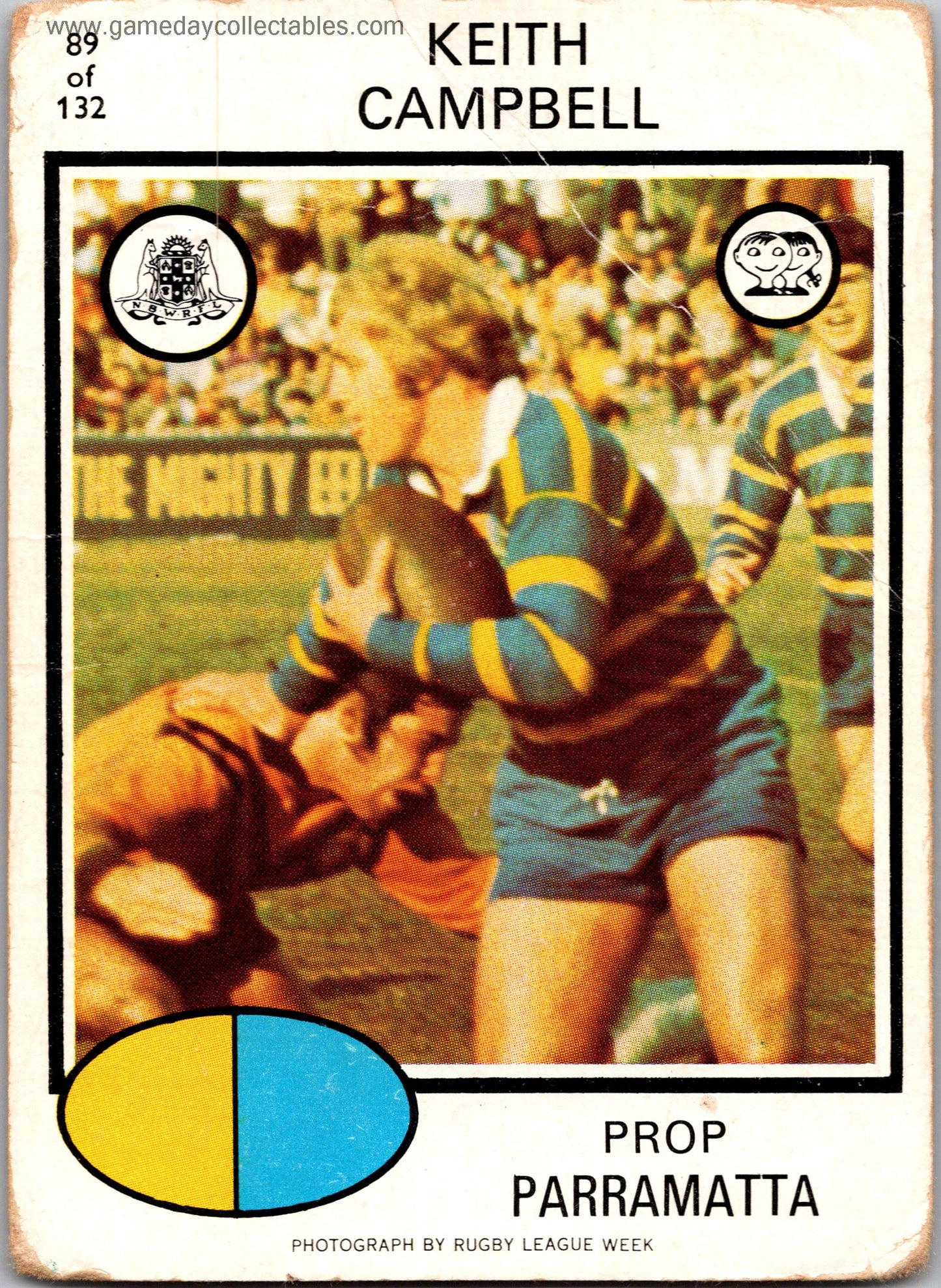 1975 SCANLENS - 089 Keith Campbell - Parramatta Eels