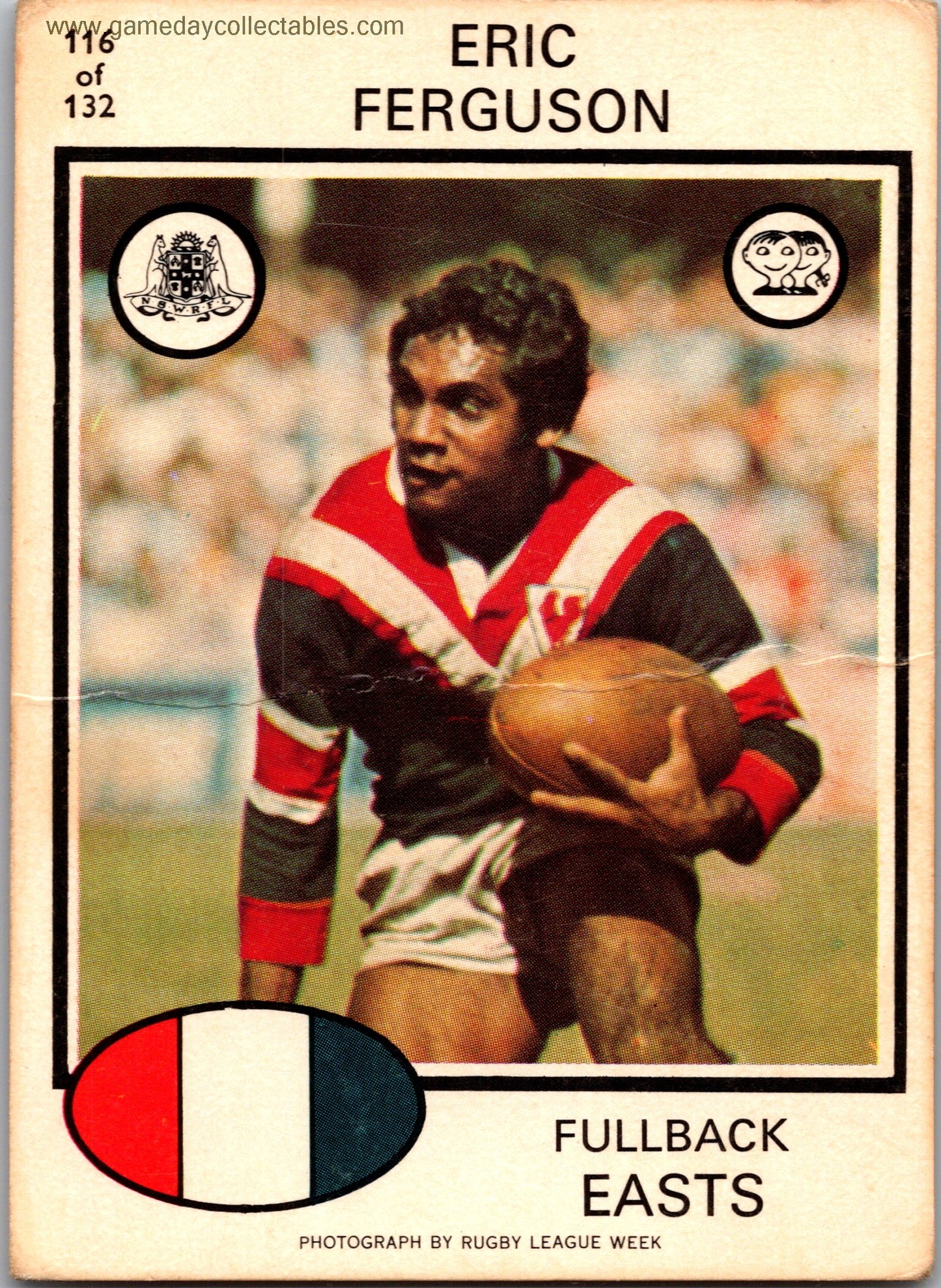 1975 SCANLENS - 116 Eric Ferguson - Eastern Suburbs Roosters