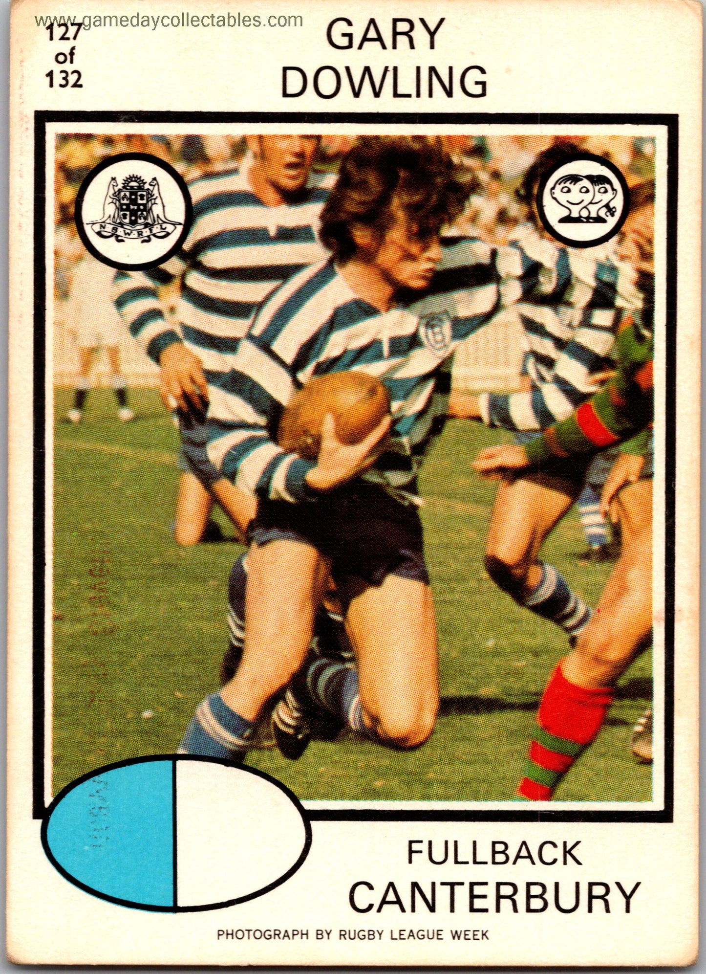 1975 SCANLENS - 127 Gary Dowling - Canterbury