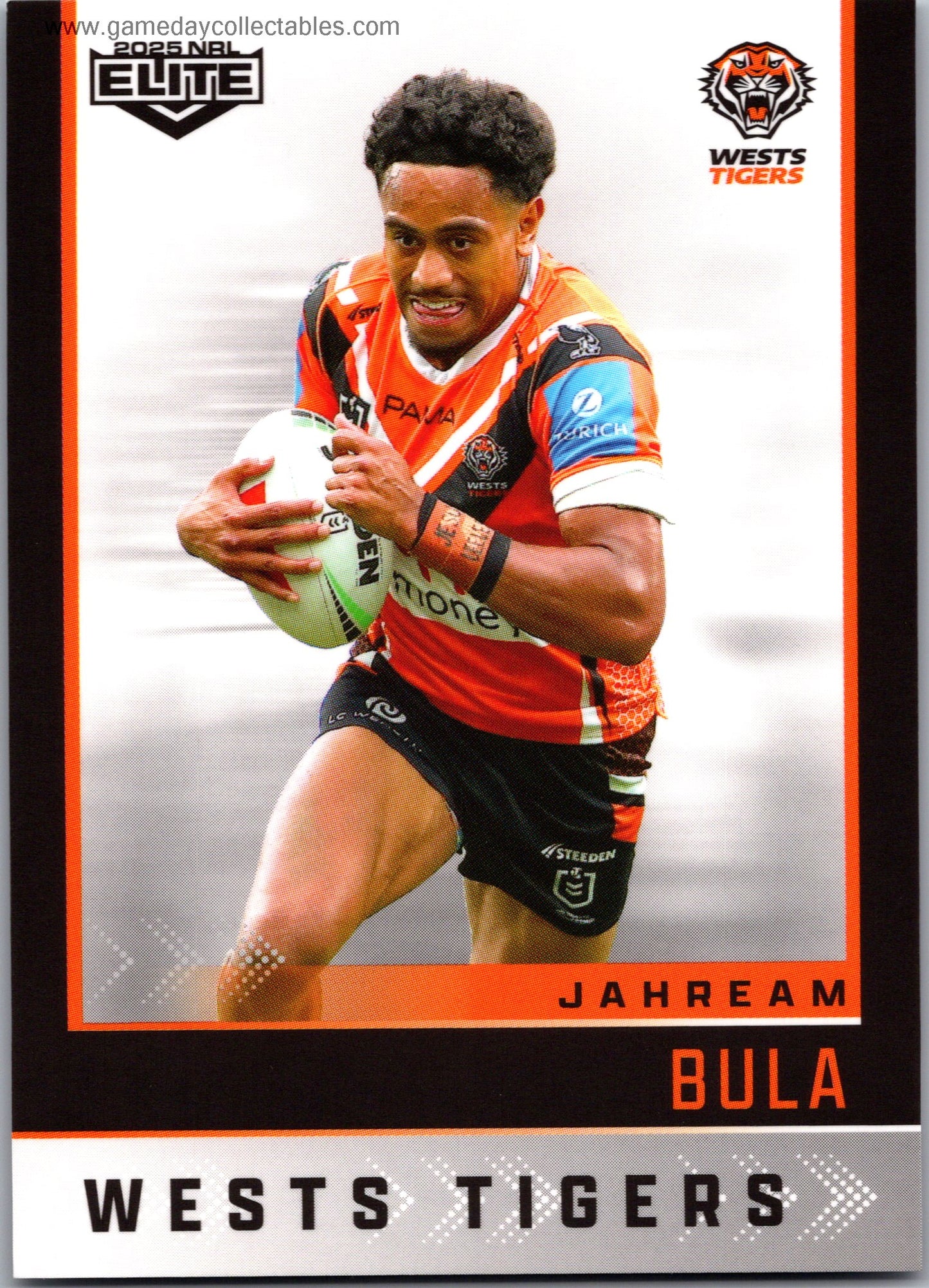 2025 NRL Elite Common - 145 Jahream Bula - Wests Tigers