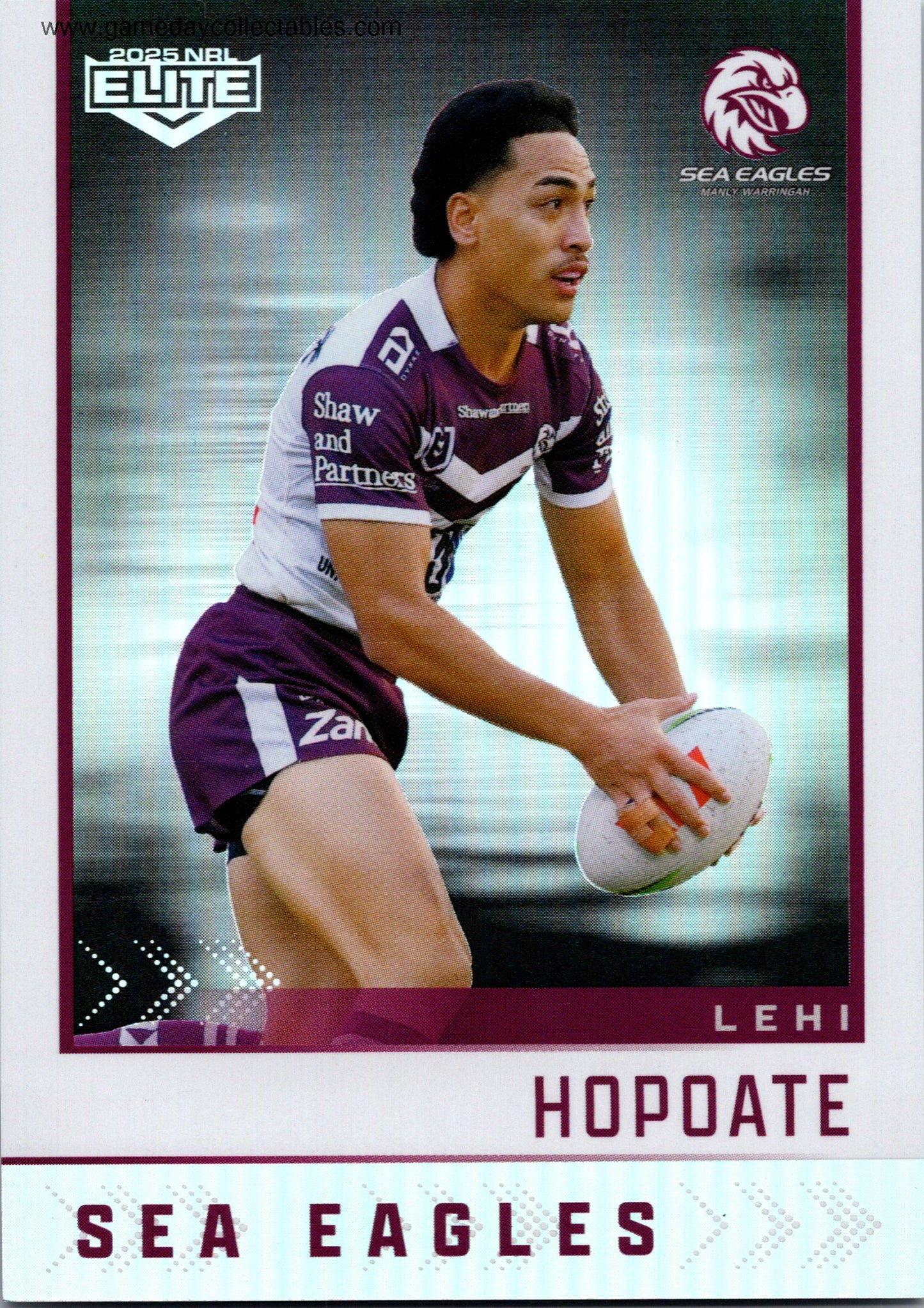 2025 NRL Elite Silver Specials – S059 Lehi Hopoate - Manly Warringah Sea Eagles
