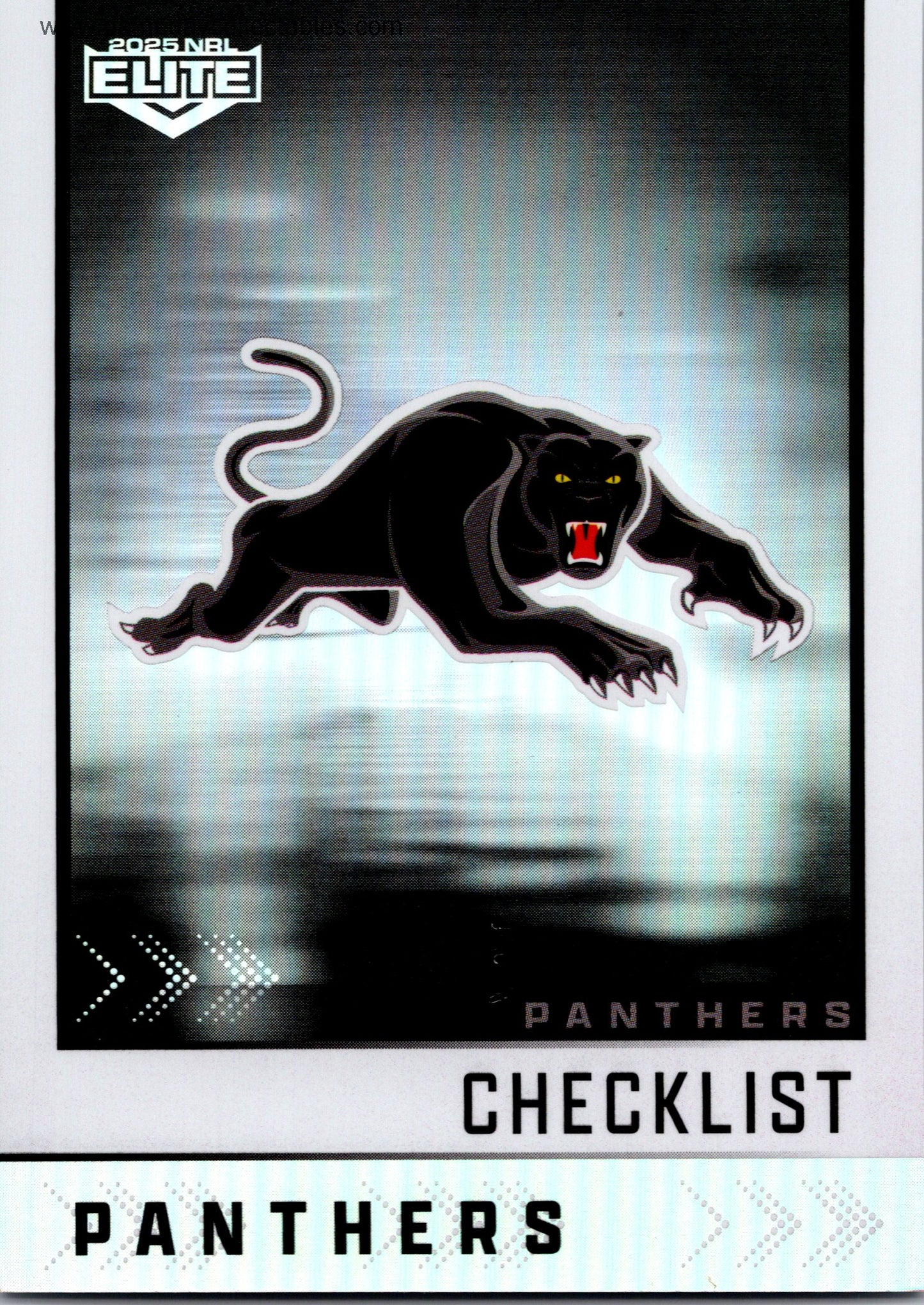 2025 NRL Elite Silver Specials – S100 Team Logo/Checklist - Penrith Panthers